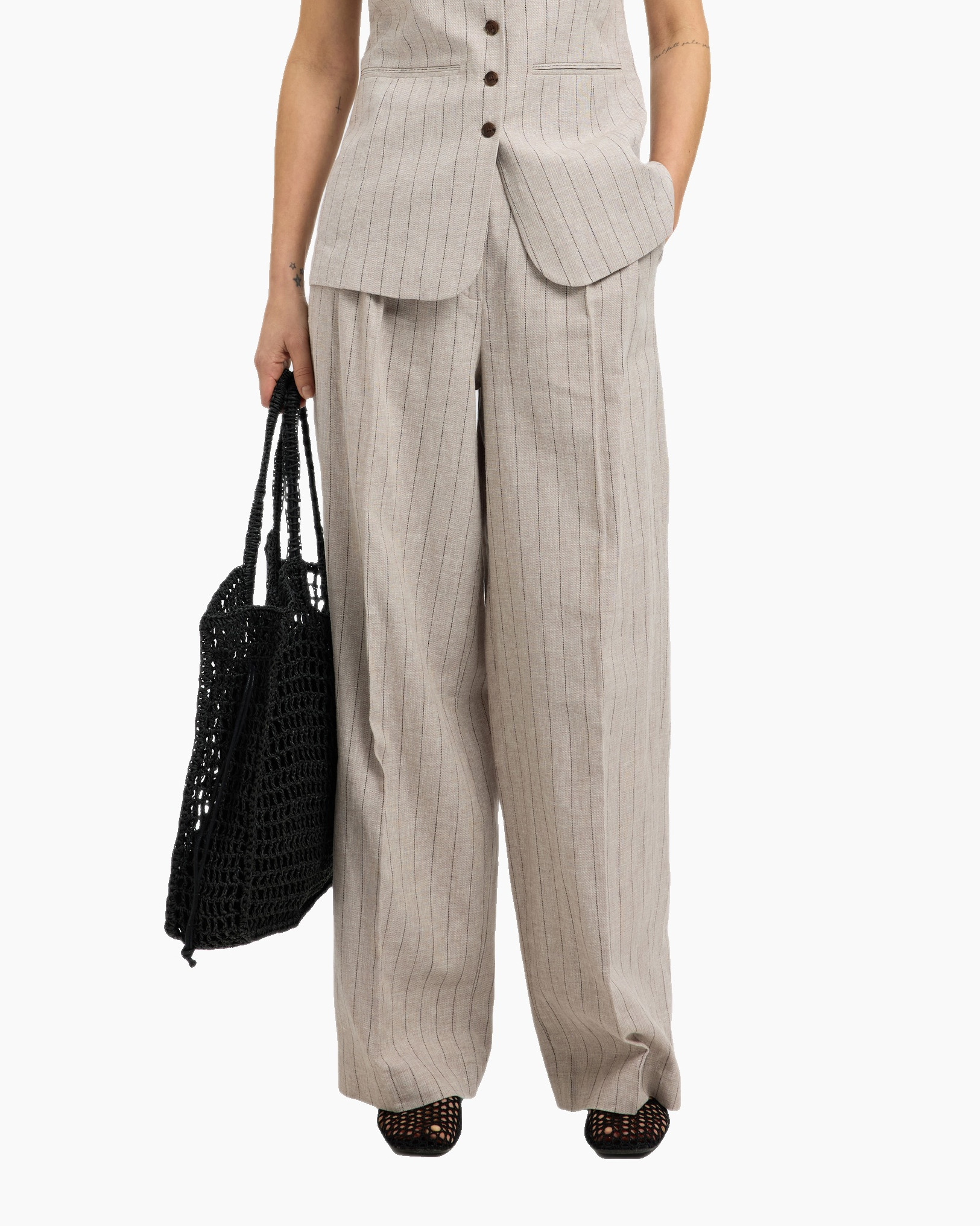 Broek Vilka Sun Hw Extra Wide Pant Ecru
