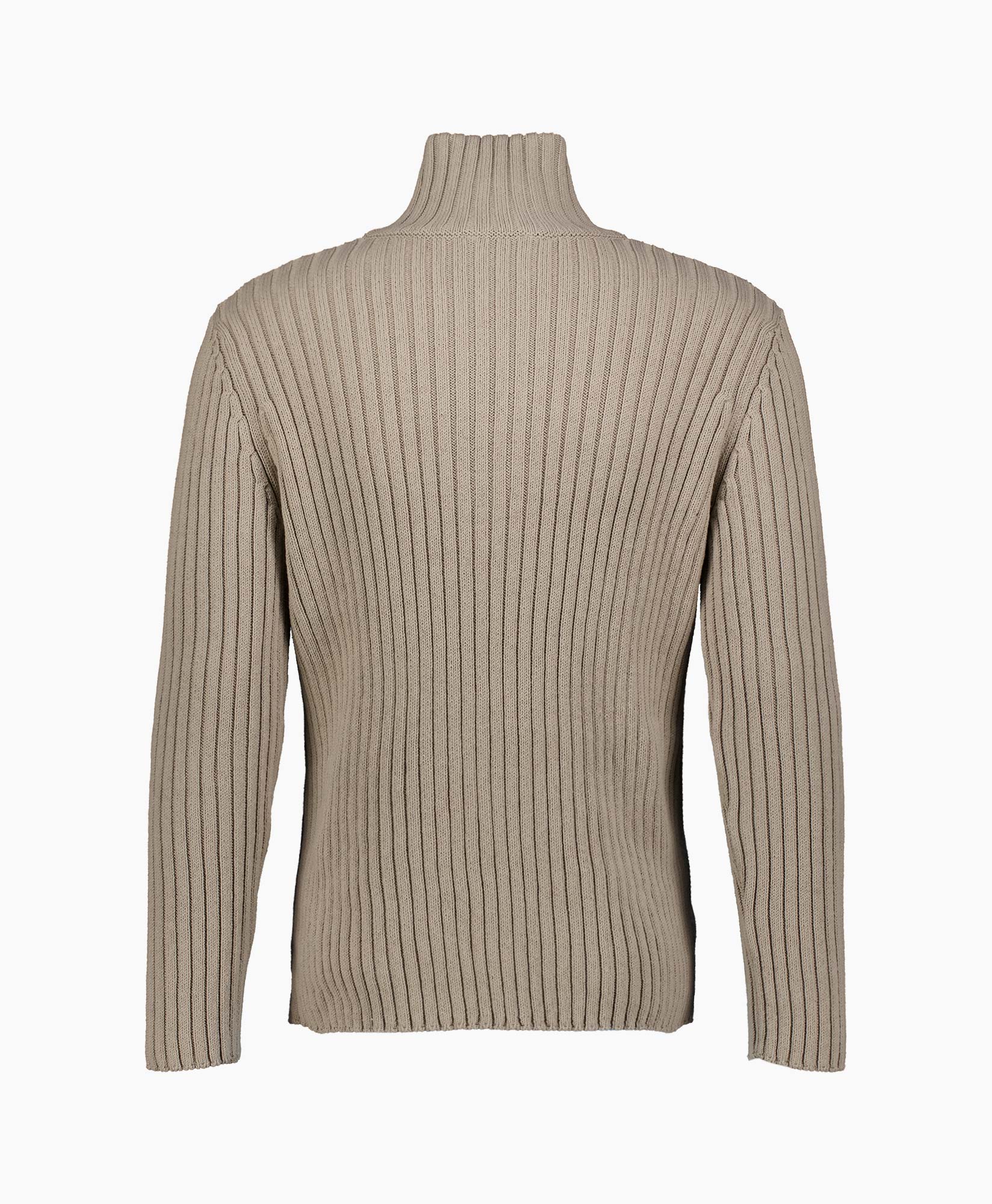 Pullover Knitted Half Zip Grijs