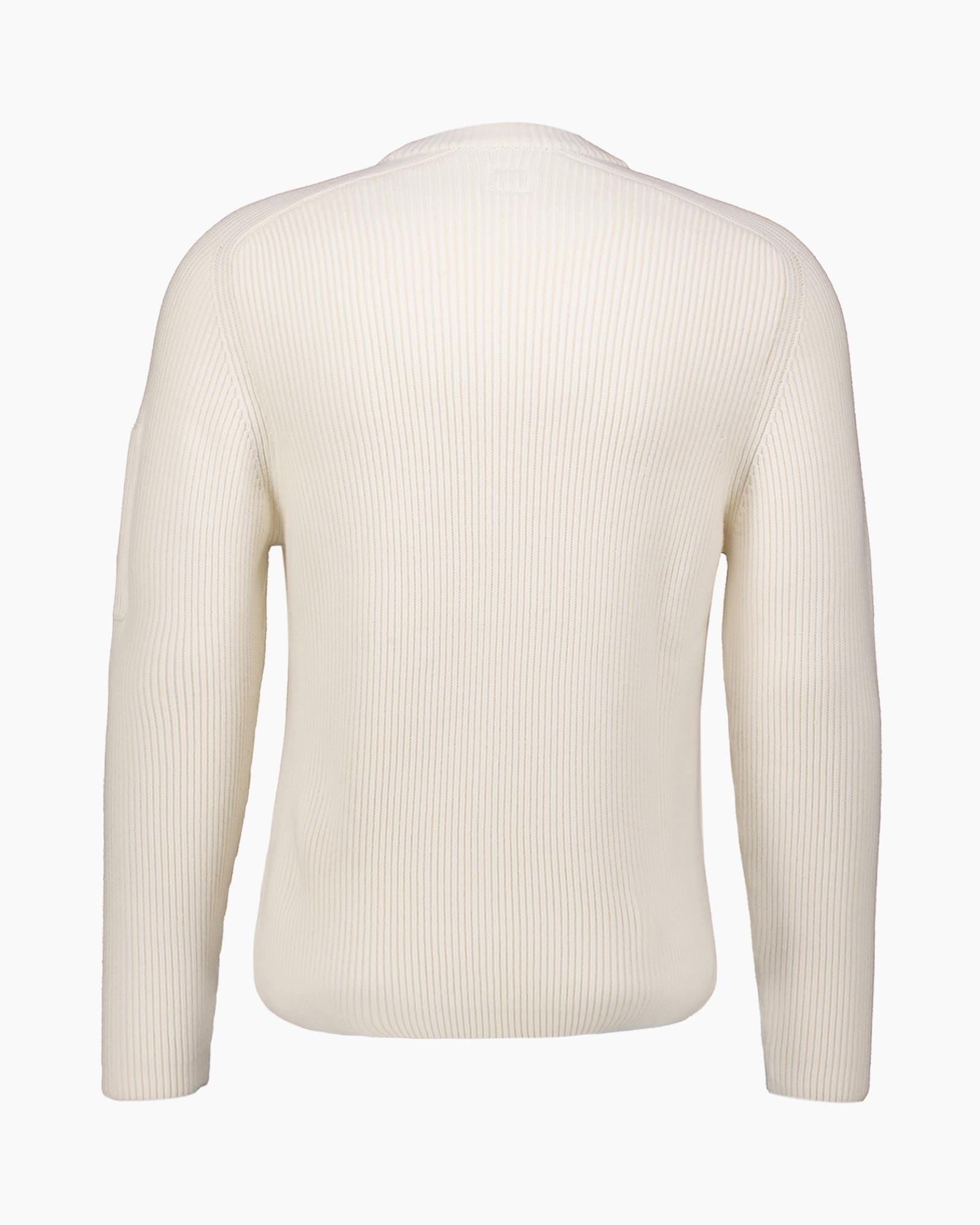 Gebreide Trui Full Rib Crewneck Wit