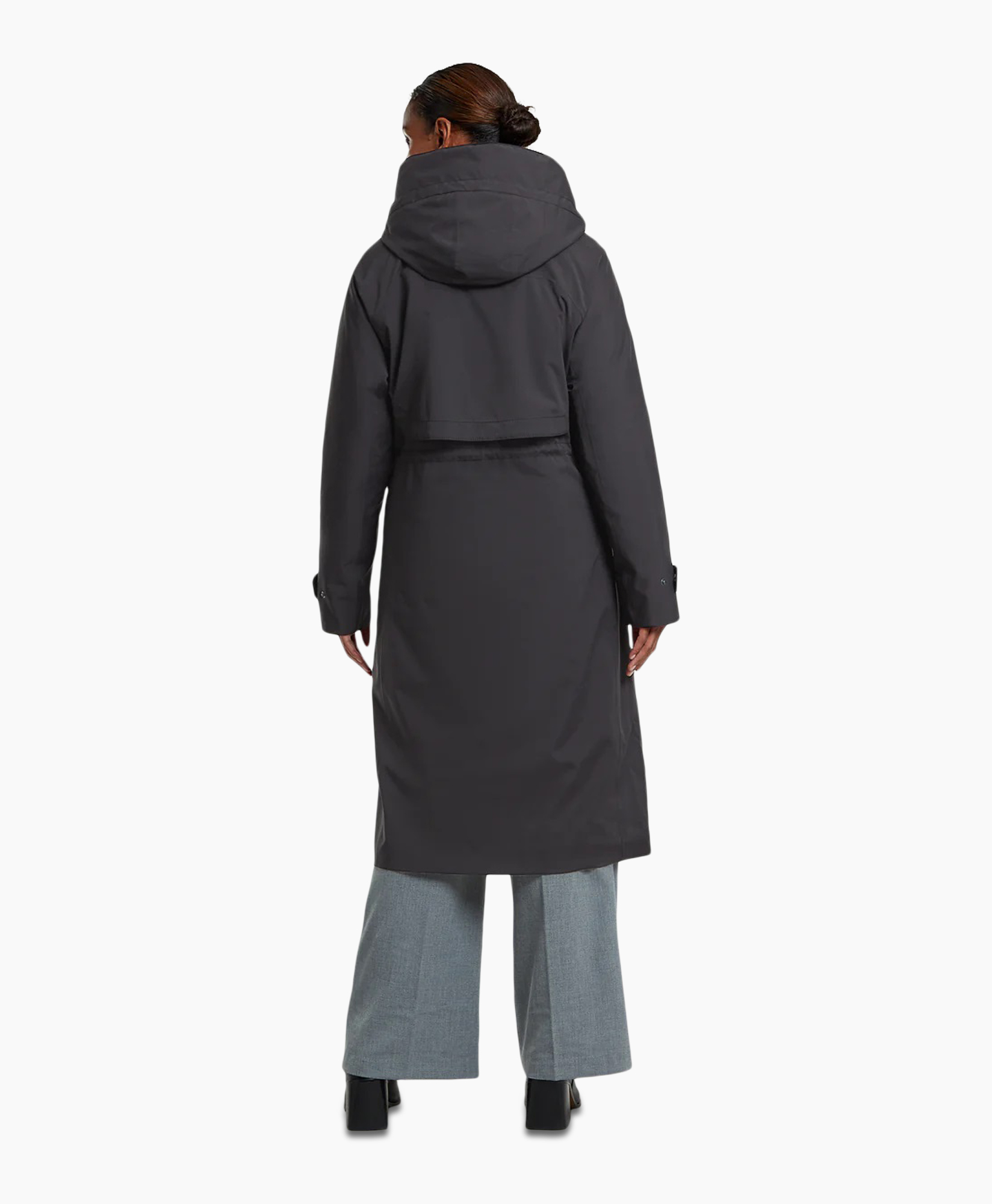 Gewatteerde Jas Enite Rainwear Coat Zwart dessin