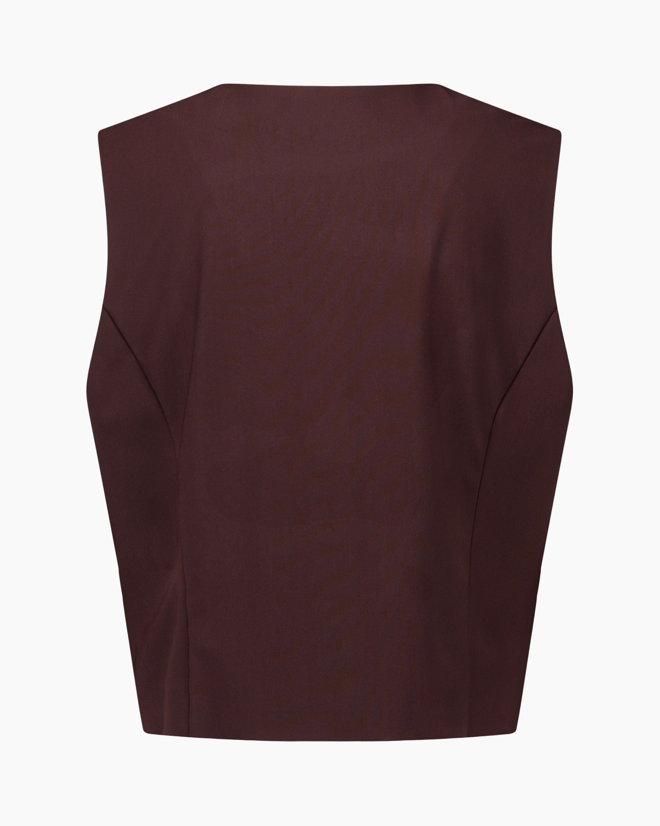 mouwloos, waistcoat, burgundy, effen, vest