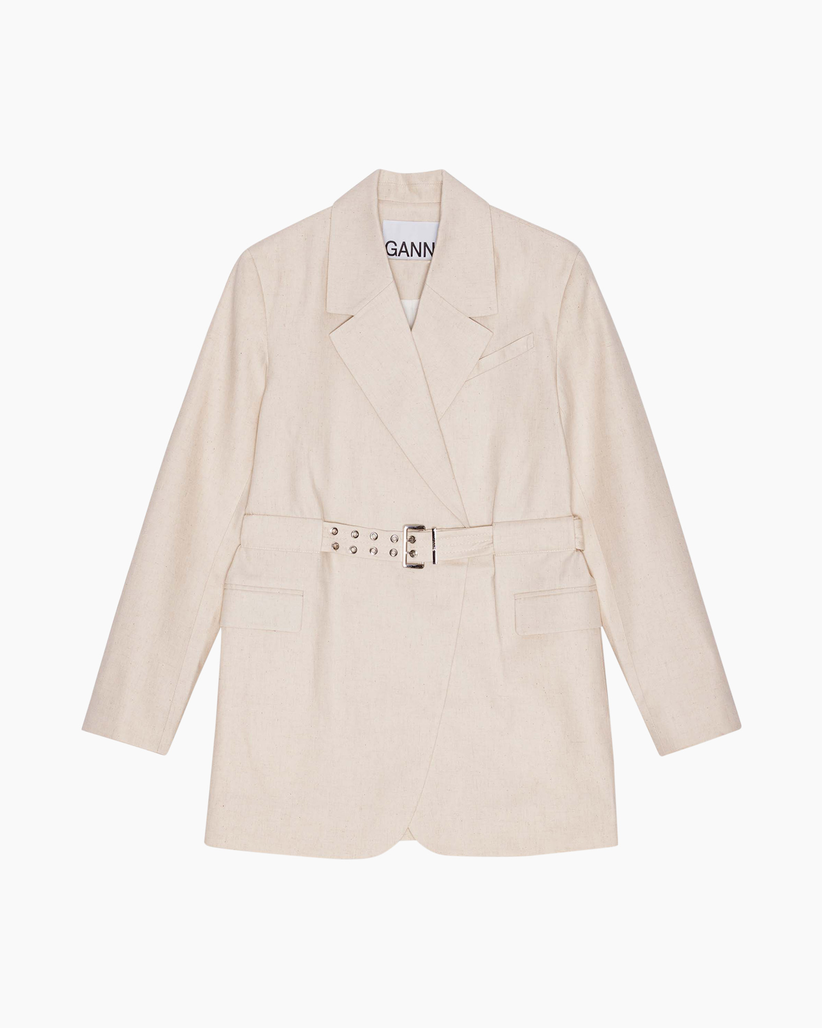 Blazer Cotton Melange Tailoring Ecru