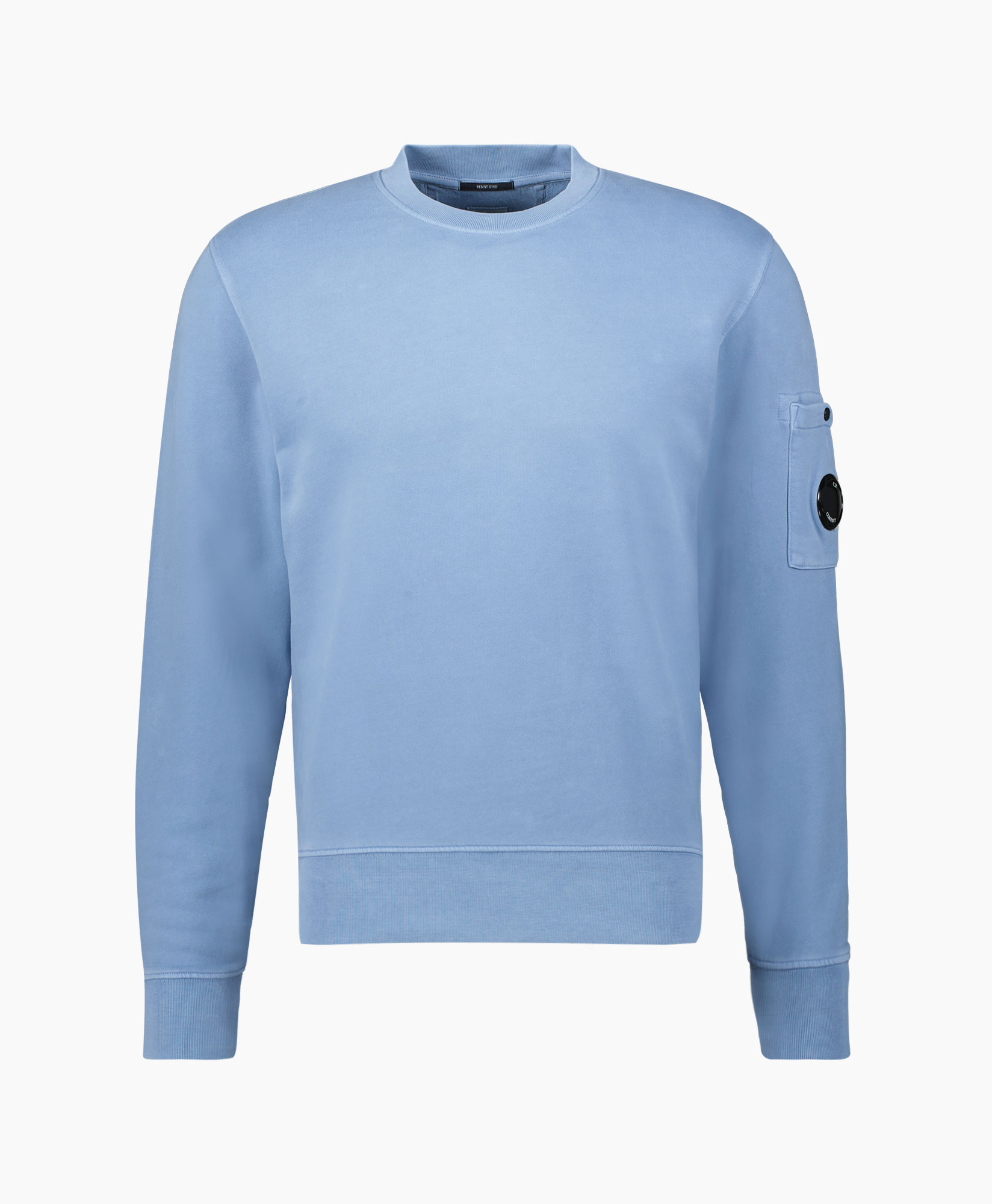 Cp Company Sweater Brushed & Emerized Diagonal Fle Blauw