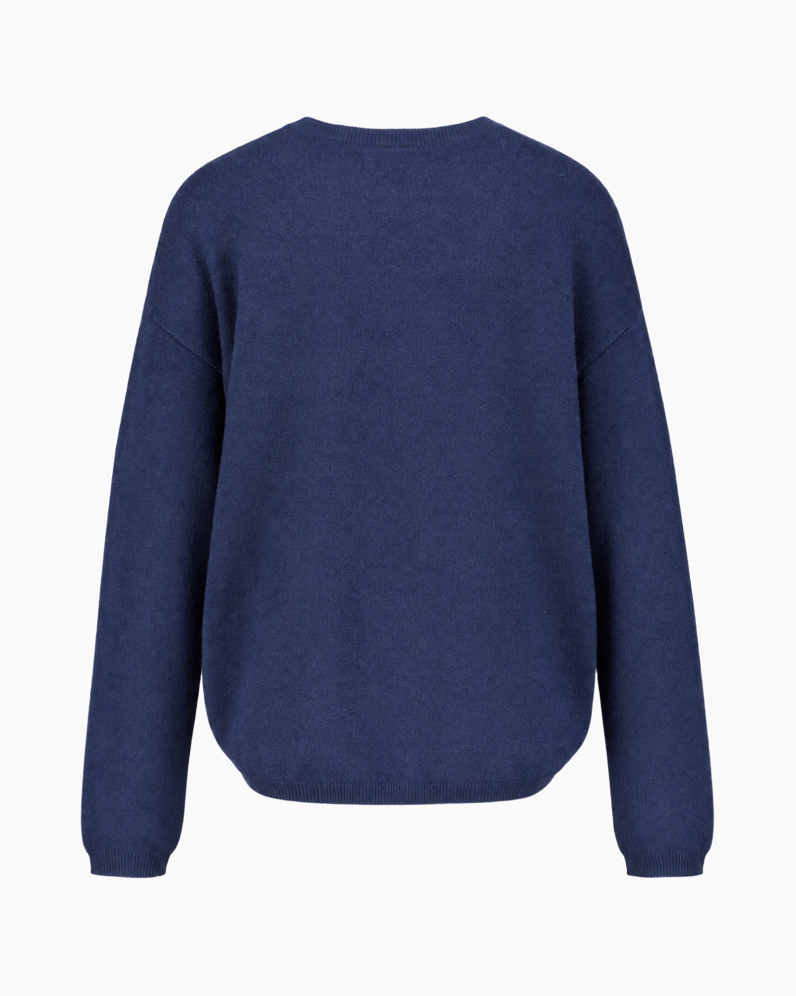 sweater, crew neck, langere mouwen, breiwerk, effen kleur