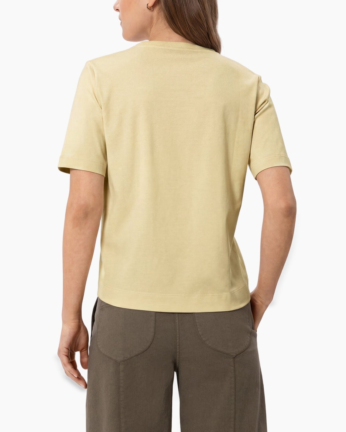 hemd, korte mouwen, beige, katoen, achterkant
