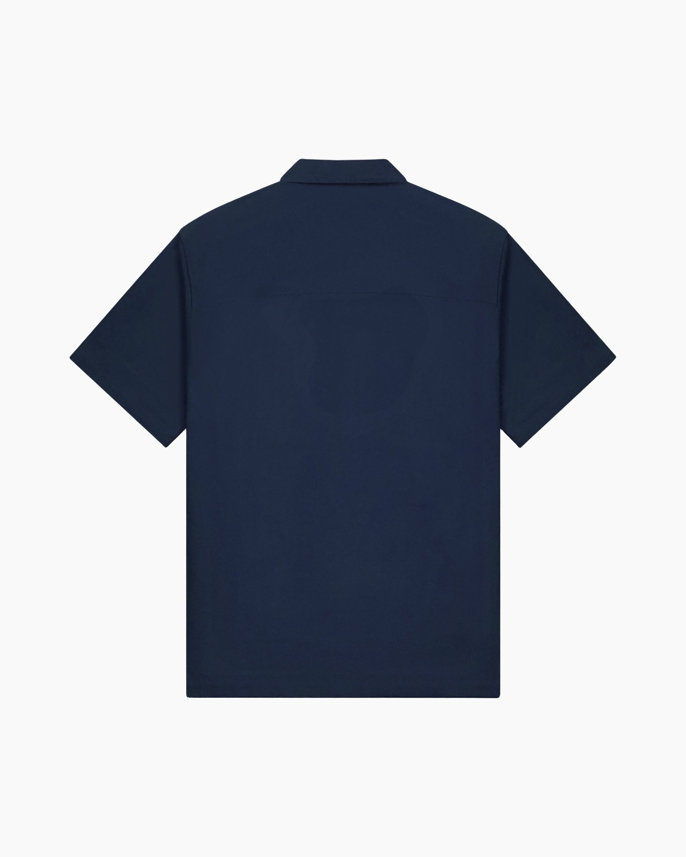 hemd, korte mouw, navy/blauw, kraag, achterkant
