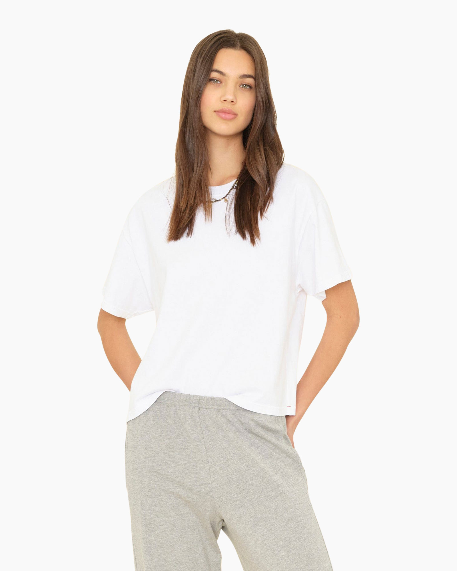 T-shirt Korte Mouw Palmer Wit