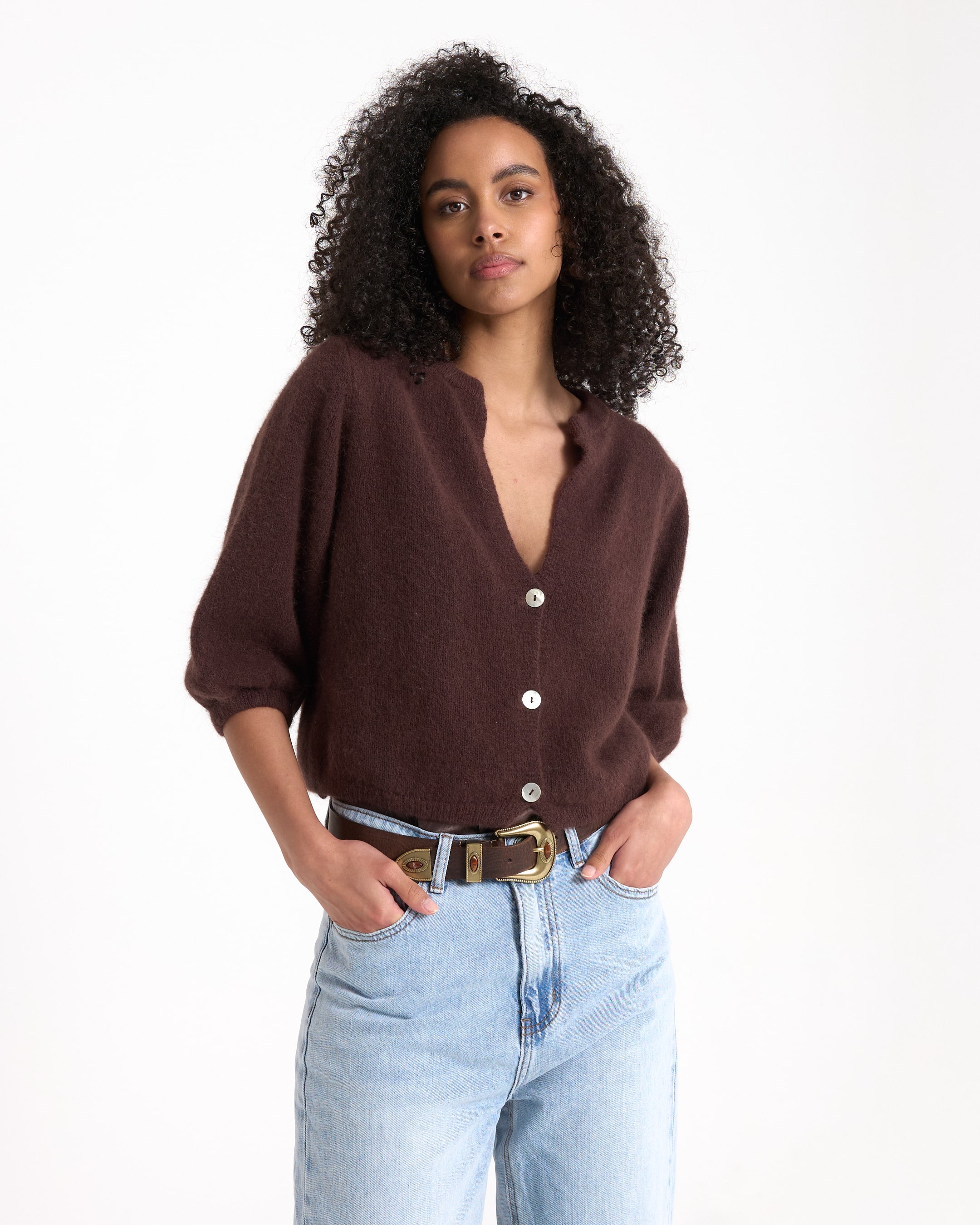 Vest Inveruno Licht Bruin