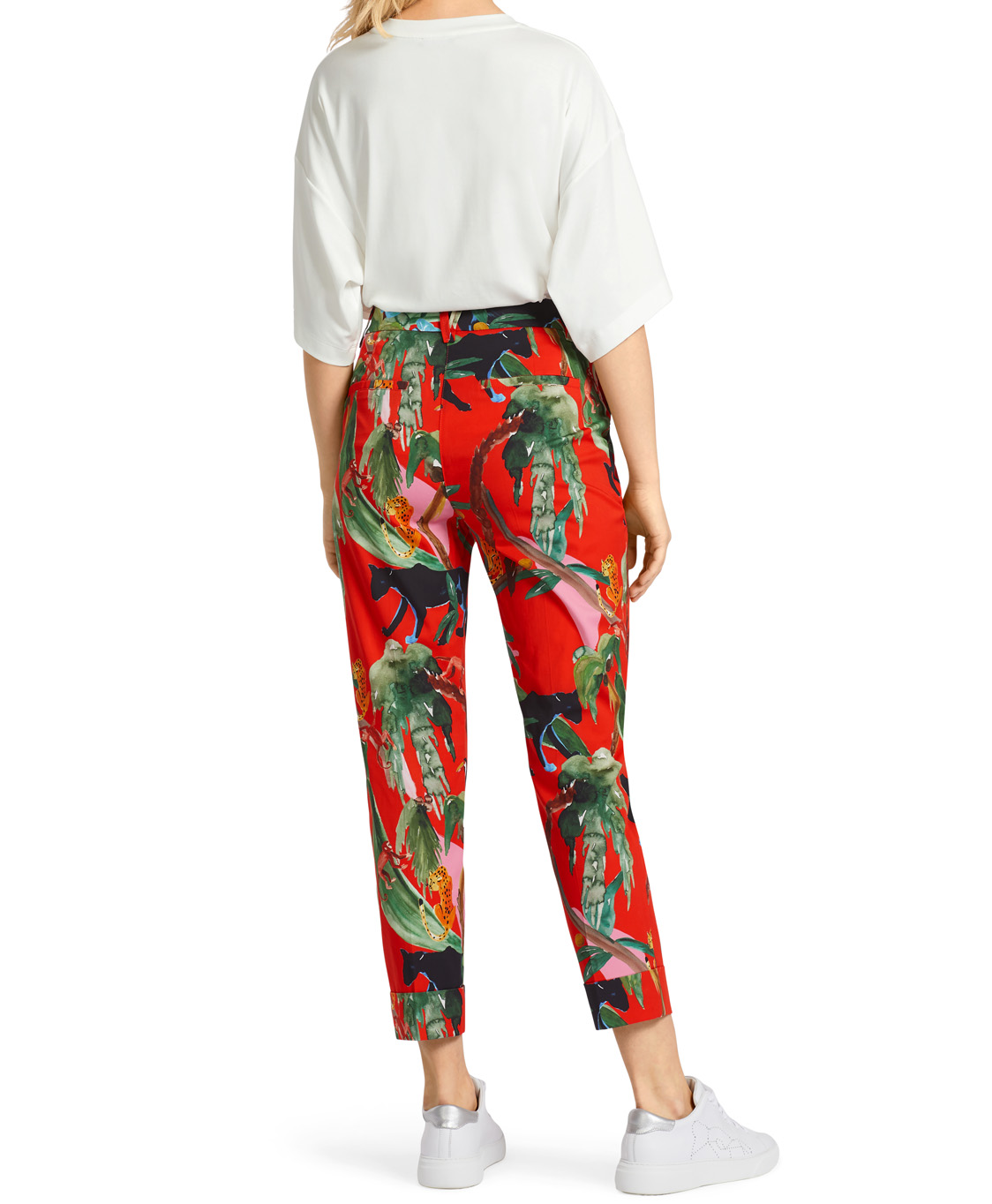 Marc Cain Pants Broek Up 81.05 W52 midden rood