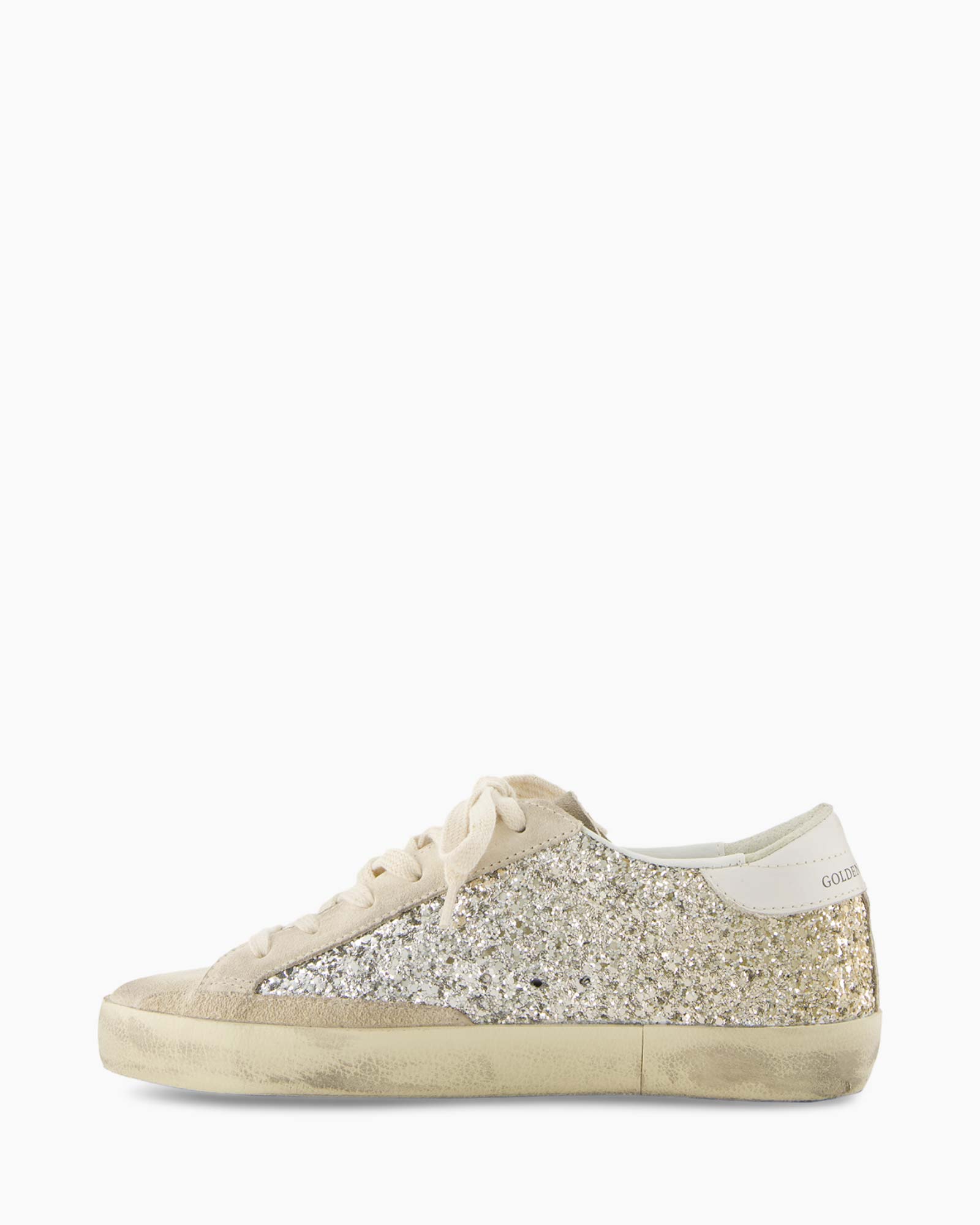Sneaker Super-star Classic Glitter Leather Star Beige
