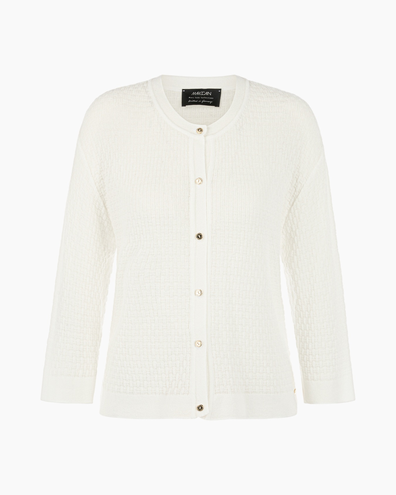 cardigan, knit, button-front, creamy-white, long-sleeve