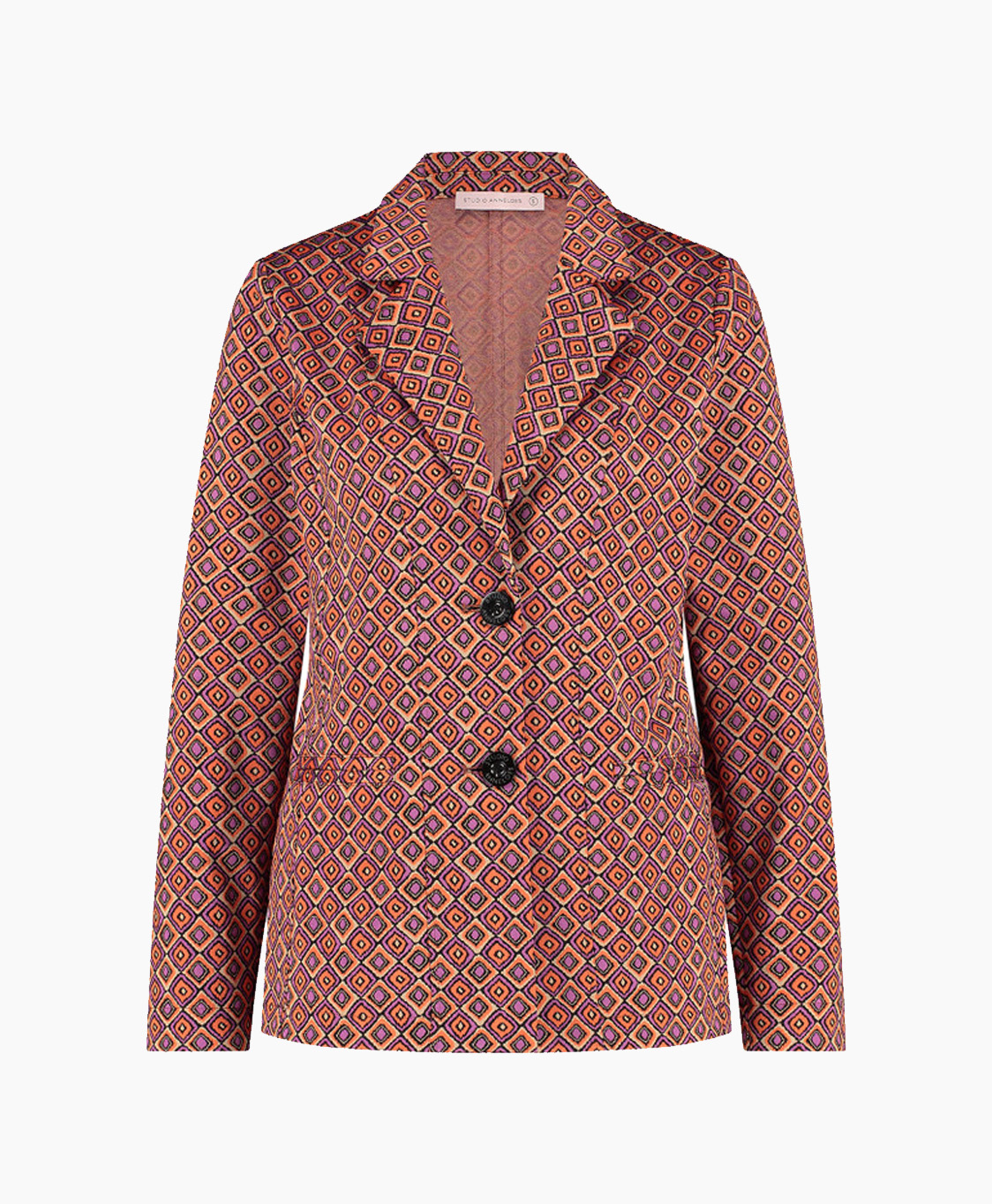 Studio Anneloes Blazer Clea Jacquard Oranje