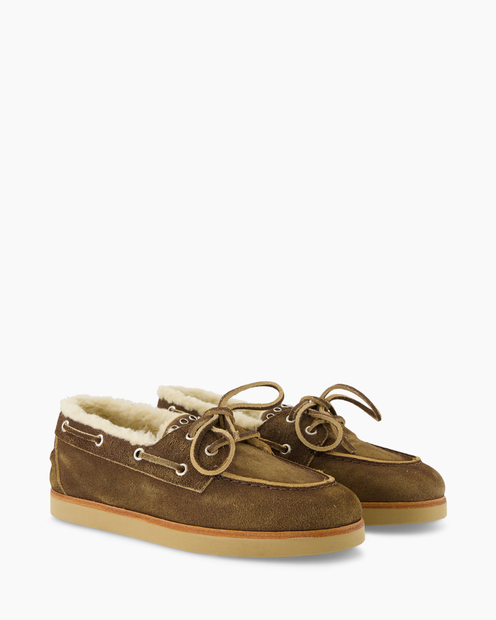 Loafer Deck Shearling Donker Bruin