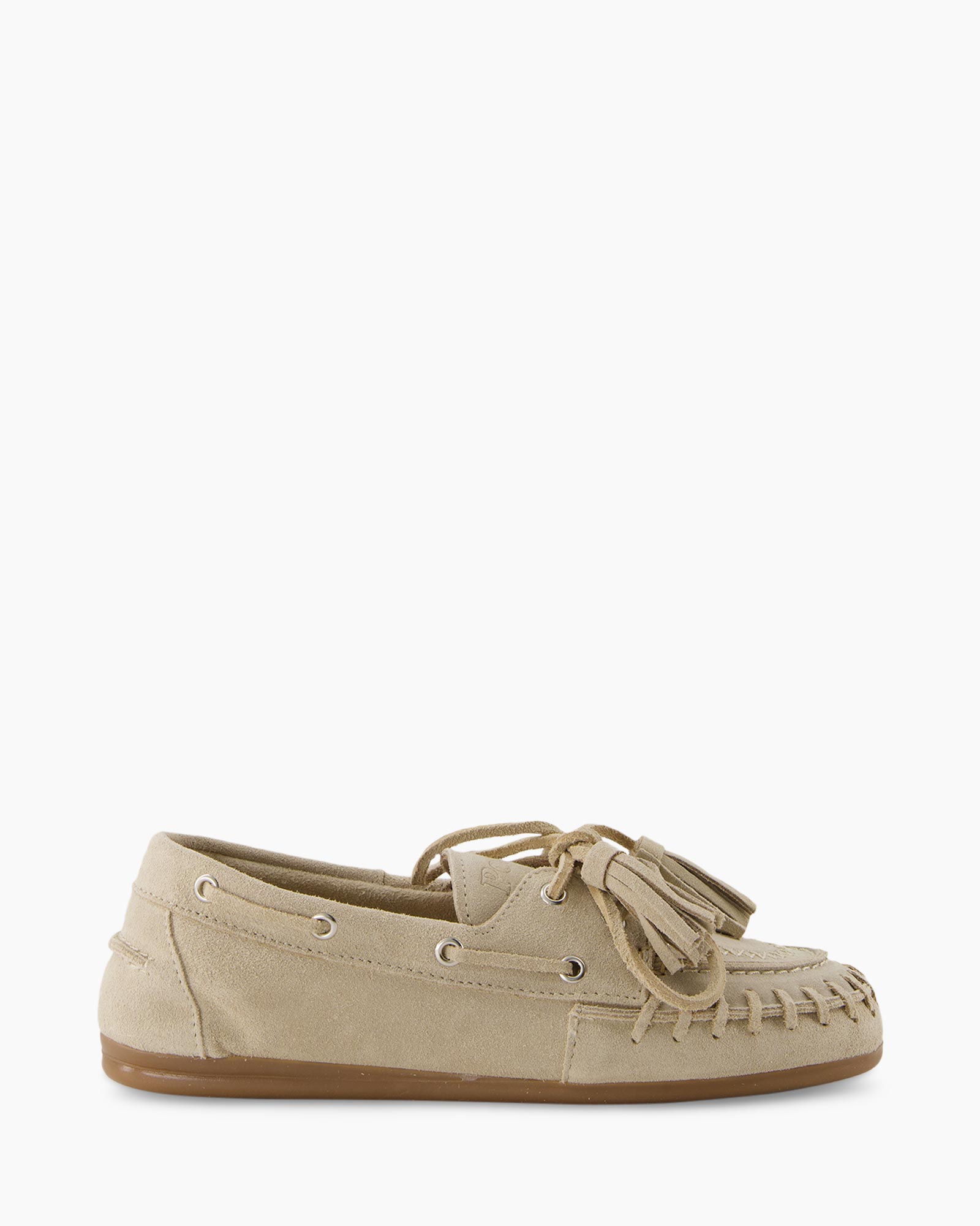 Boat Loafer Fringe Taupe