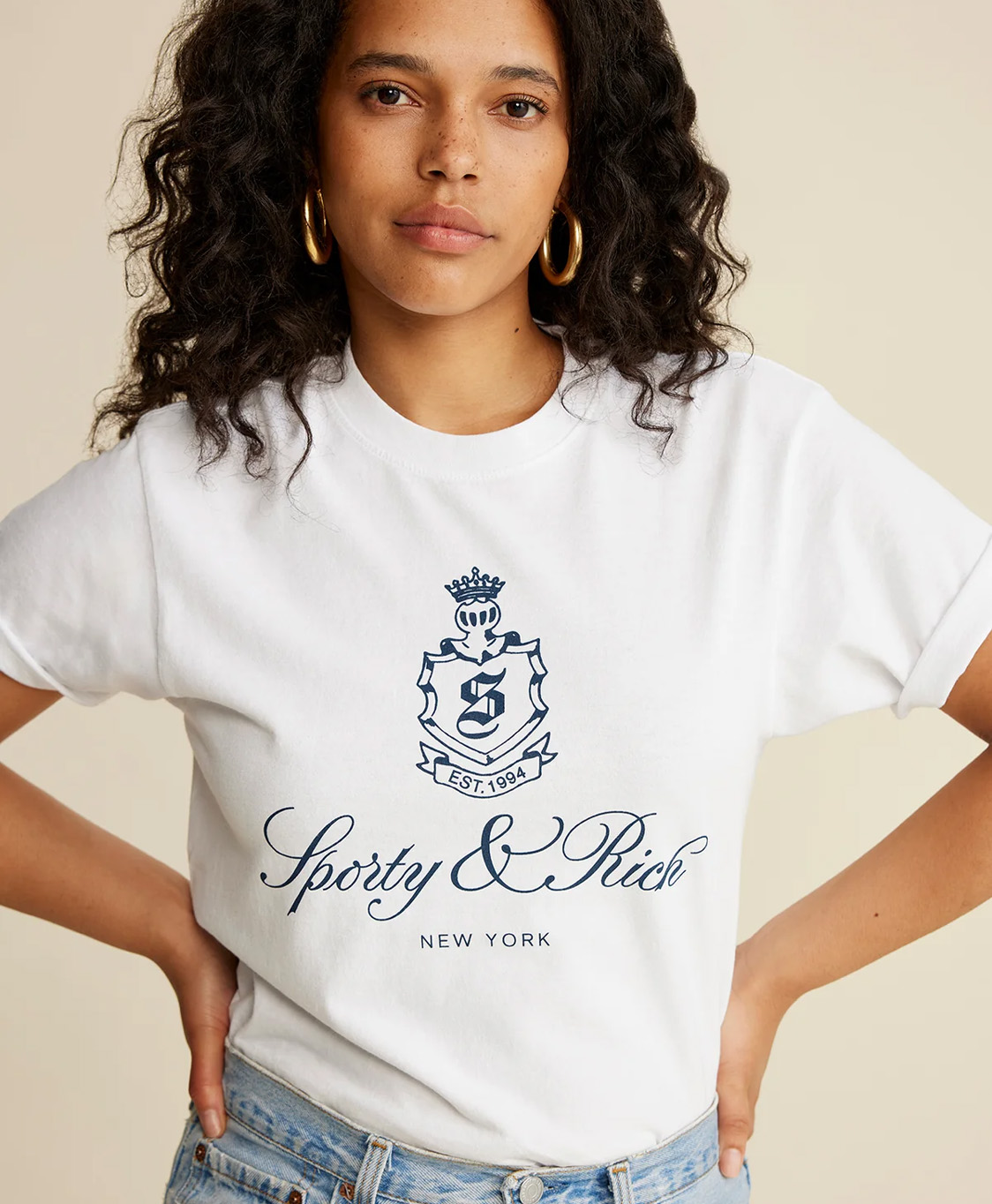 Sporty & Rich T-shirt Vendome Off White