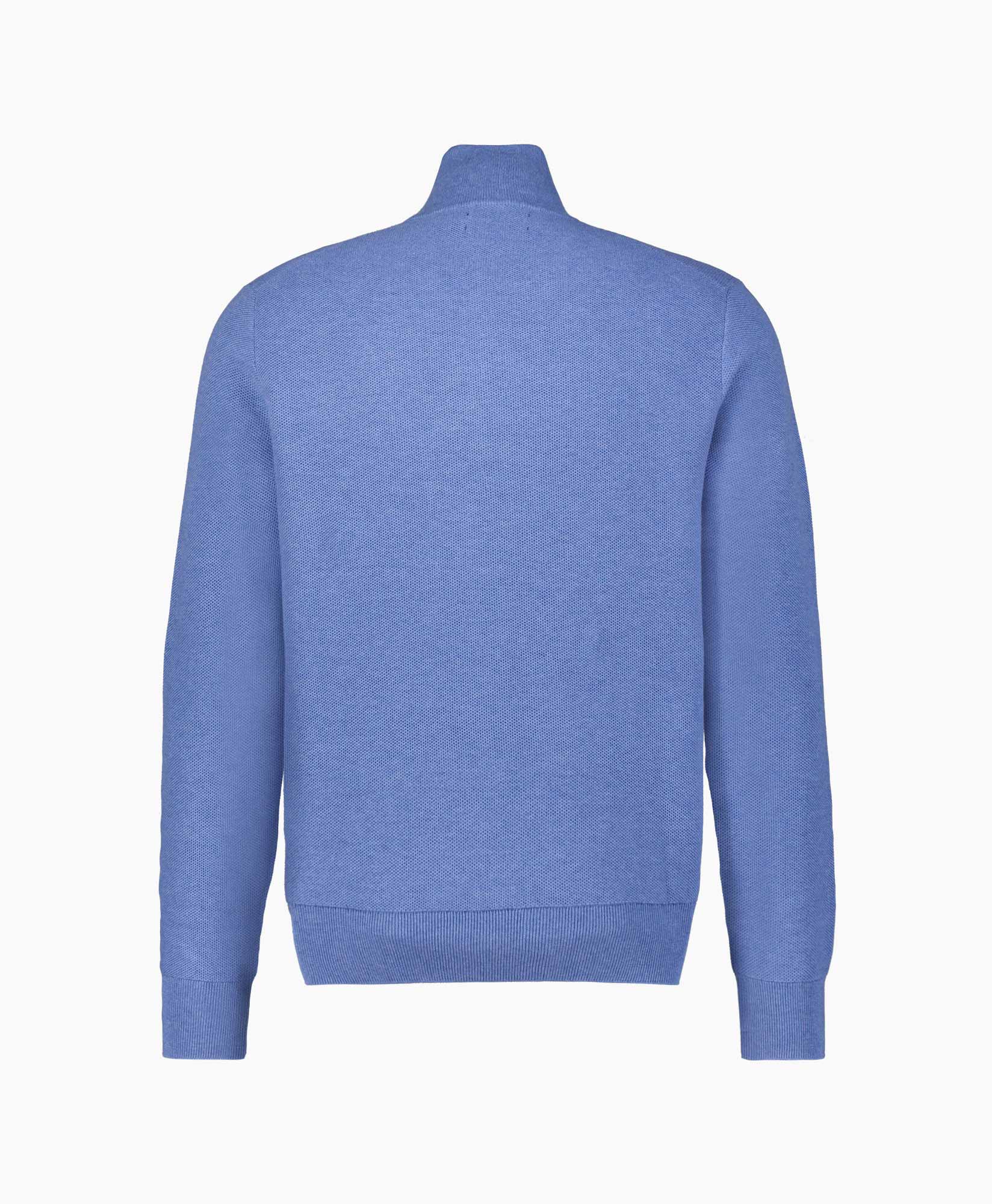 Pullover Quarterzip Cotton Blauw