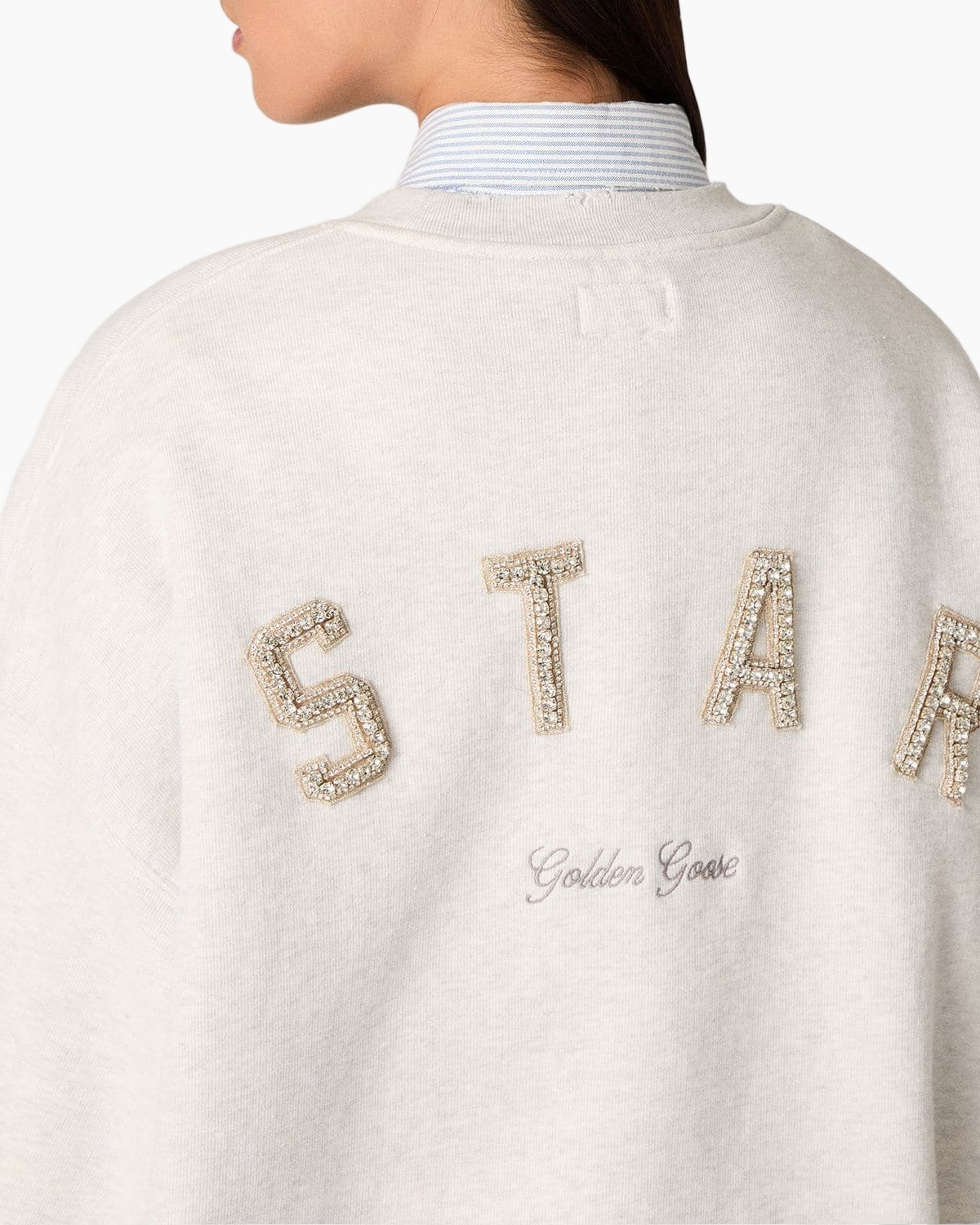 rugstype, breast, gebreid, versiering, kraag