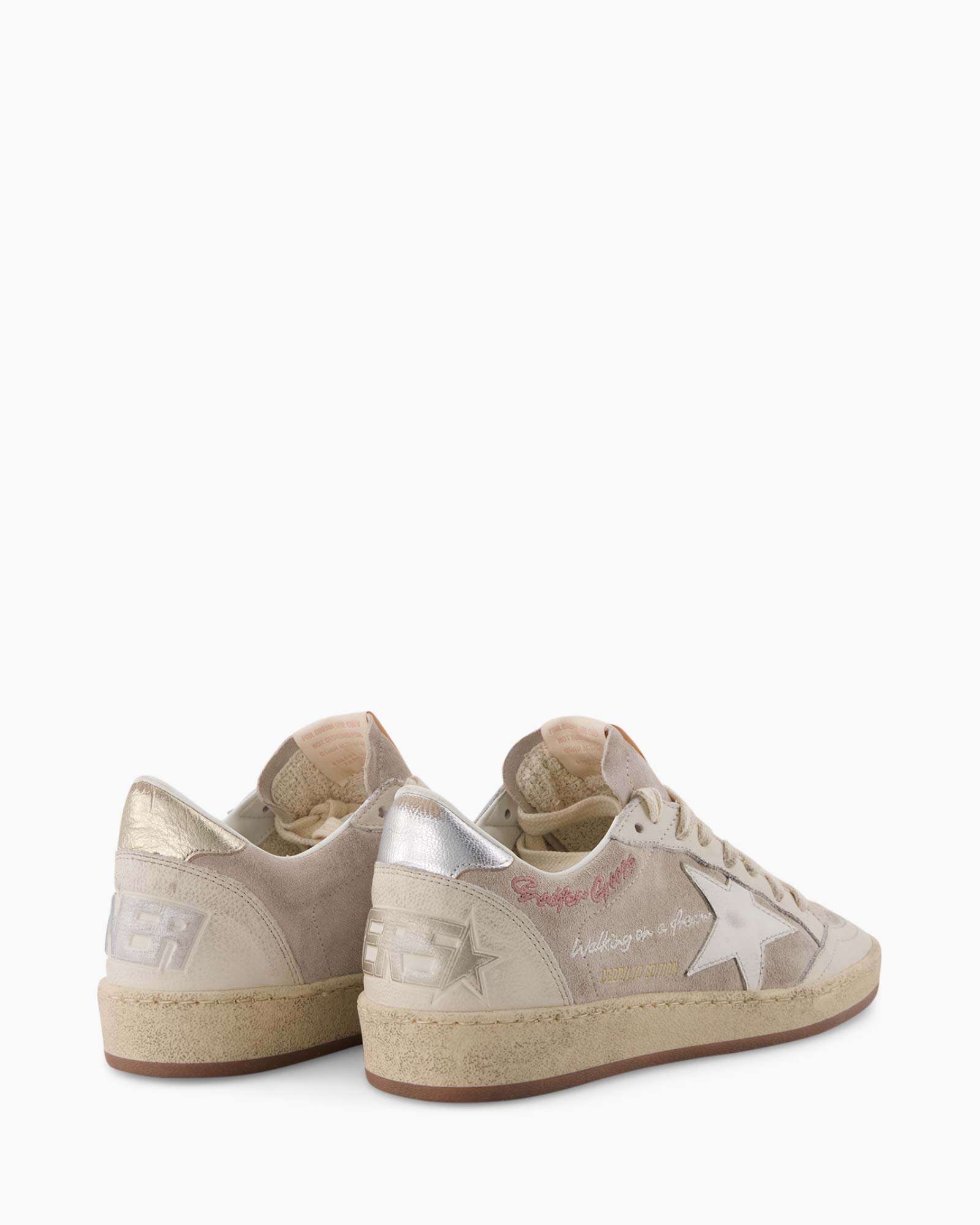 Sneaker Ballstar Suede Upper Leather Star Beige