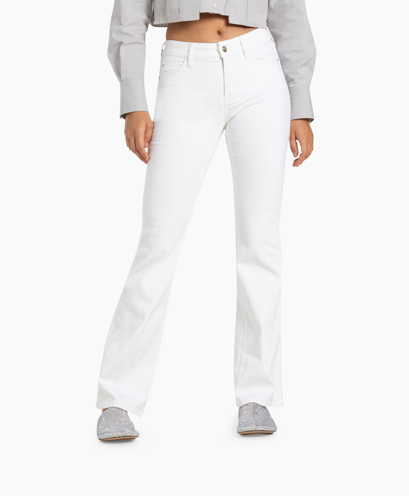 Jeans Paris Flared Off White