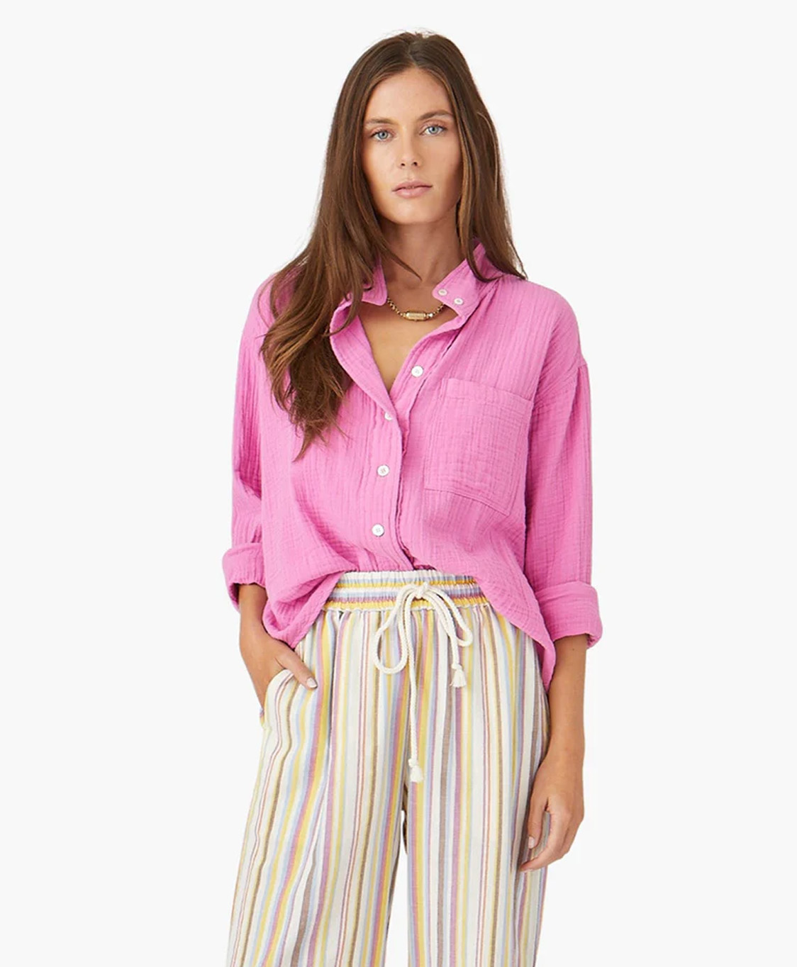 Xirena Blouse Finley Pink