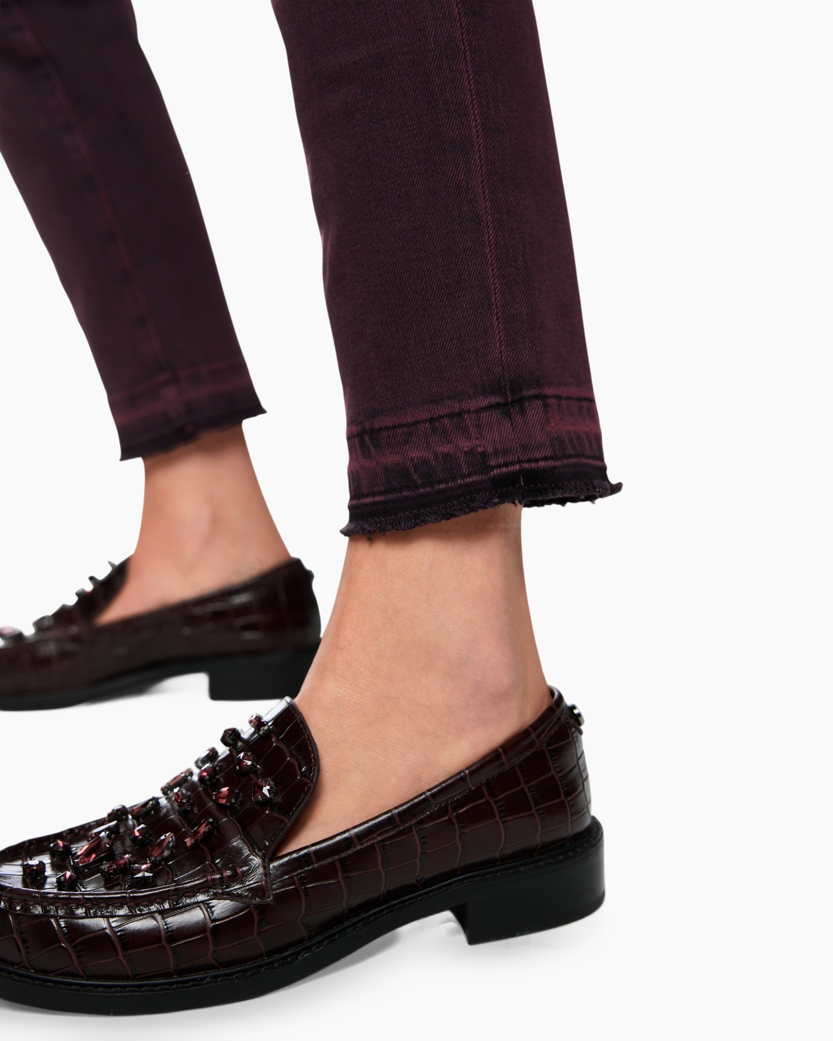 loafer, mocassin, herenschoenen, bordeaux, gekochte broekspijp