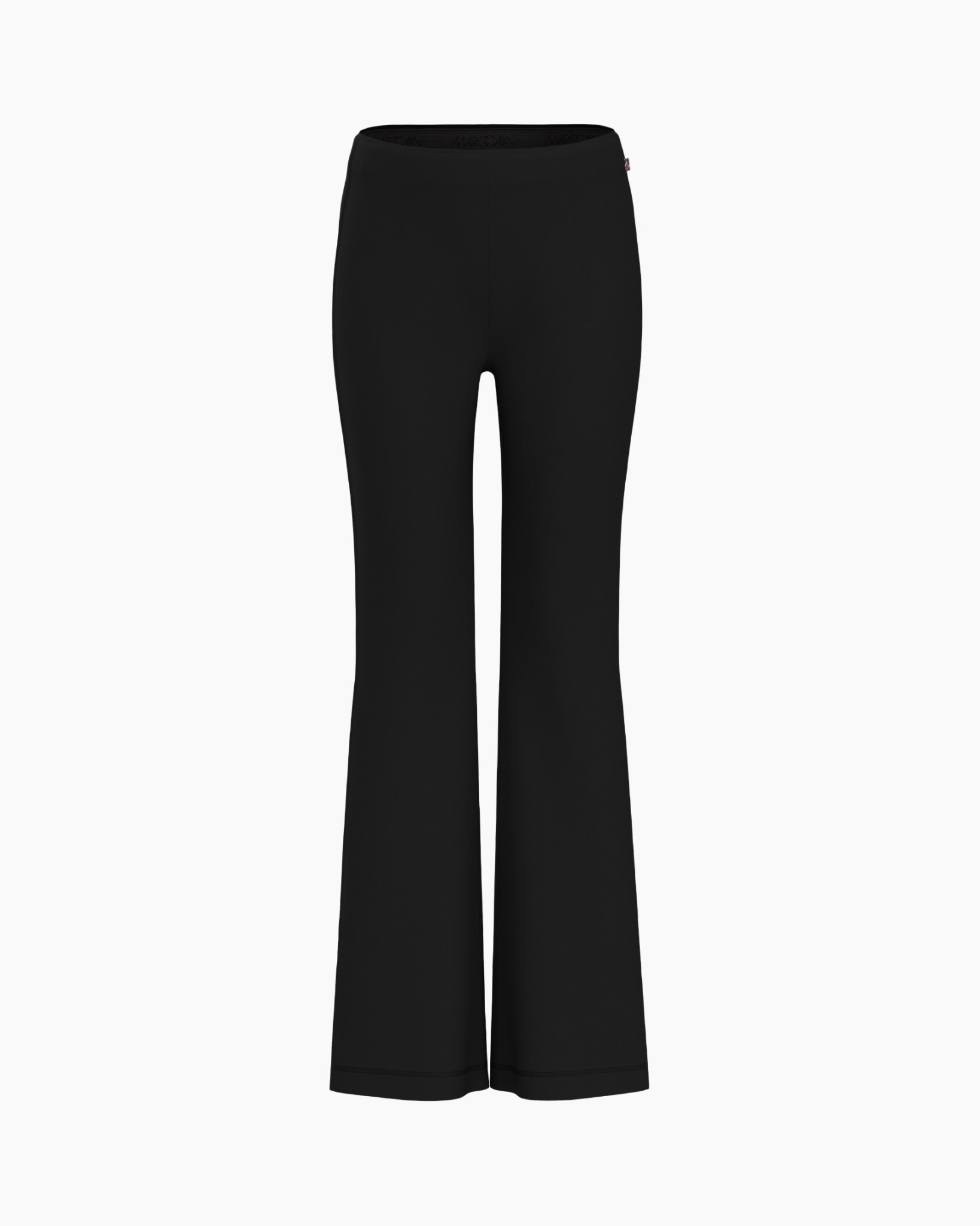 broek, broekpak, wijd uitstaande, zwart, stretch