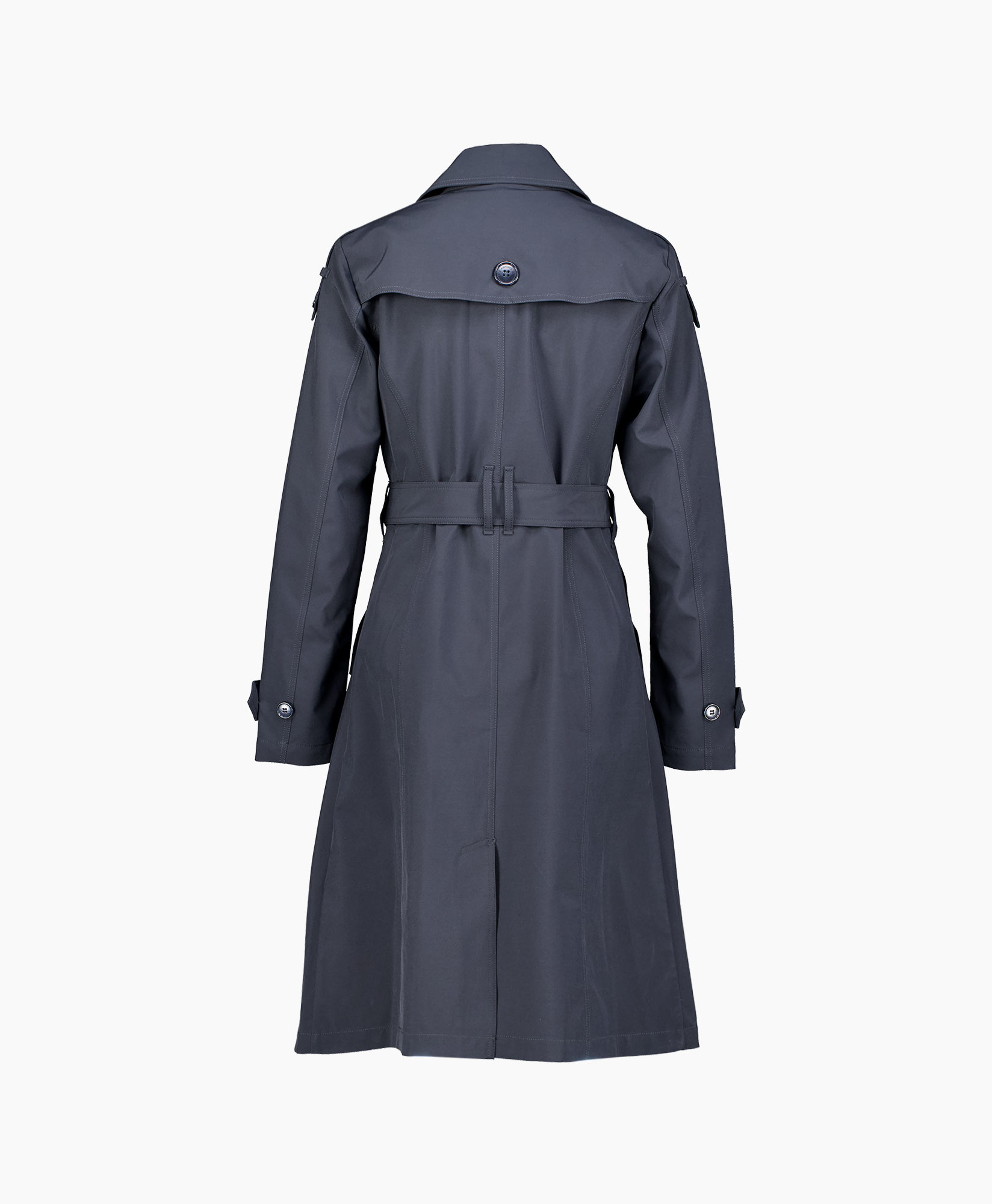 Jas Trenchcoat Long Donker Blauw