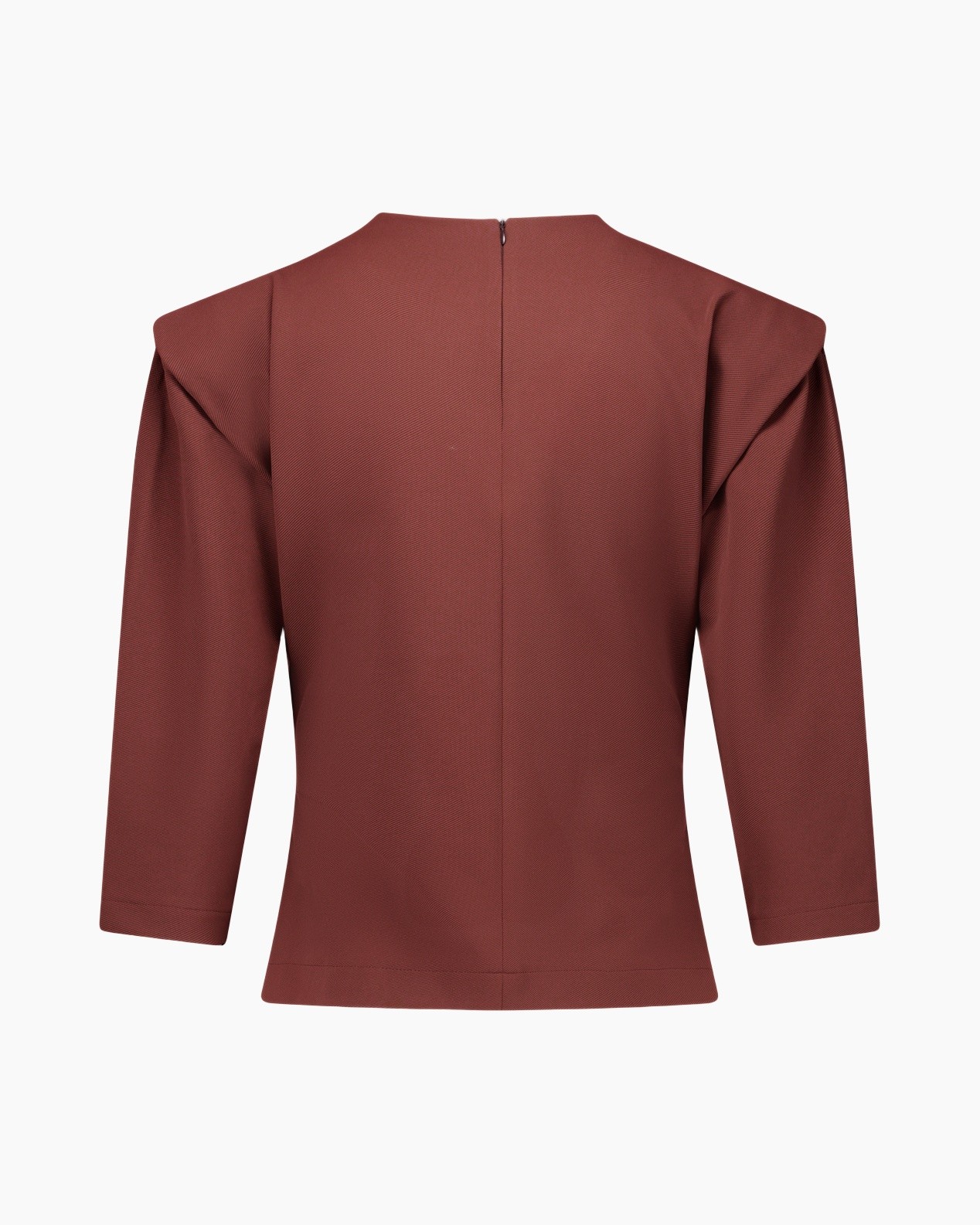 top, blouse, wrap, ceinture, lange mouw