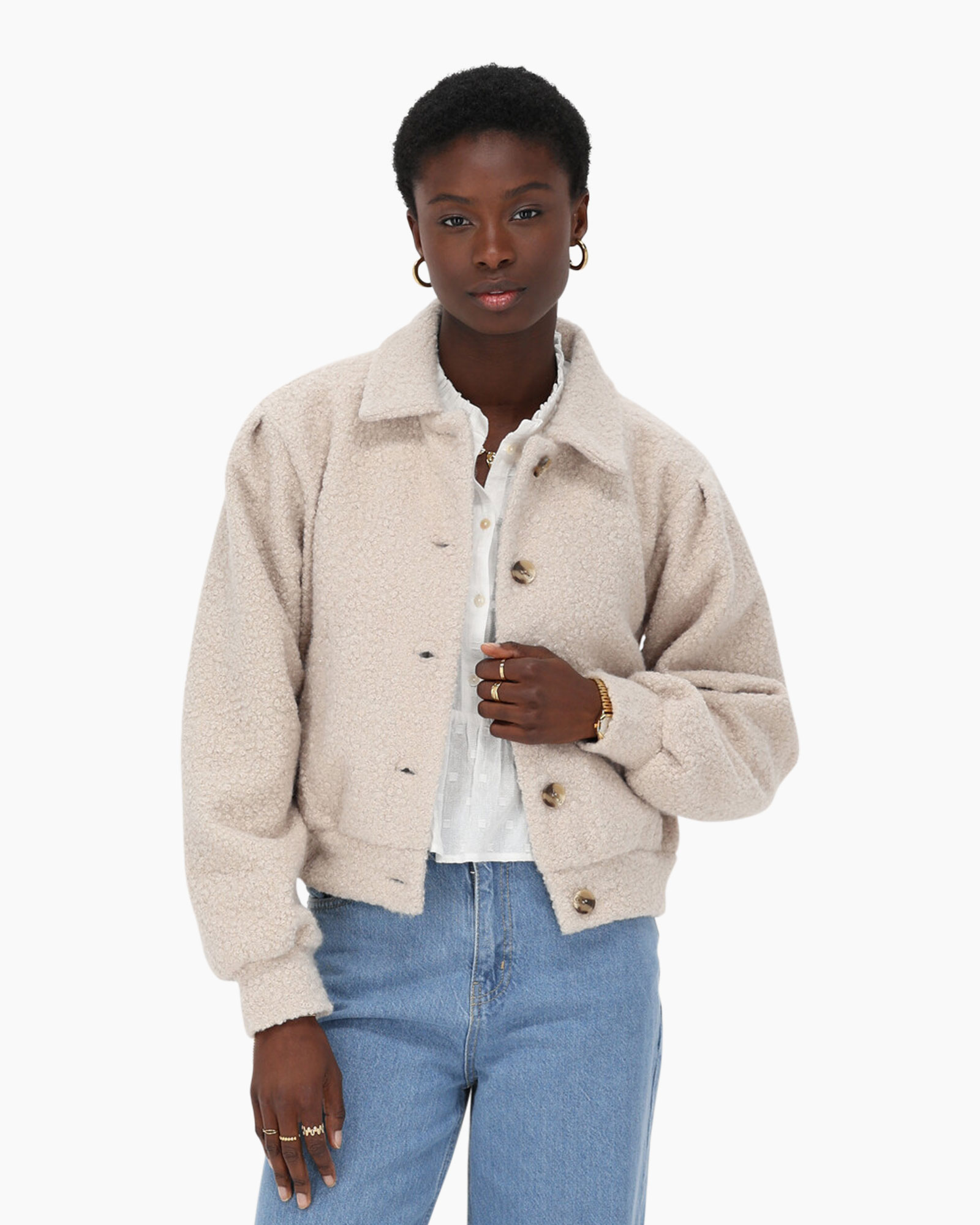 Jack Boucle Jacket Wit
