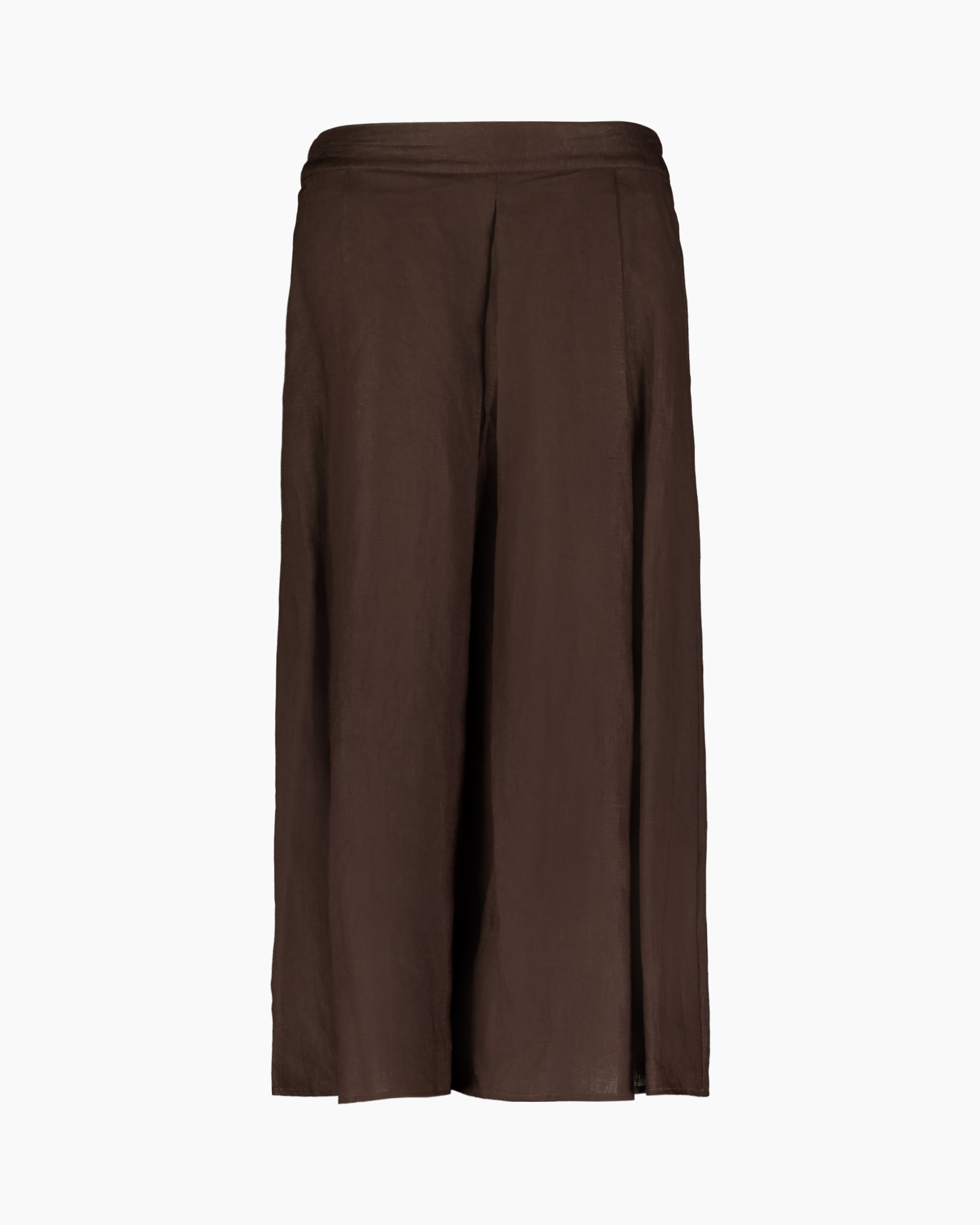 rok, broek, bruin, linnen, wijdelijn