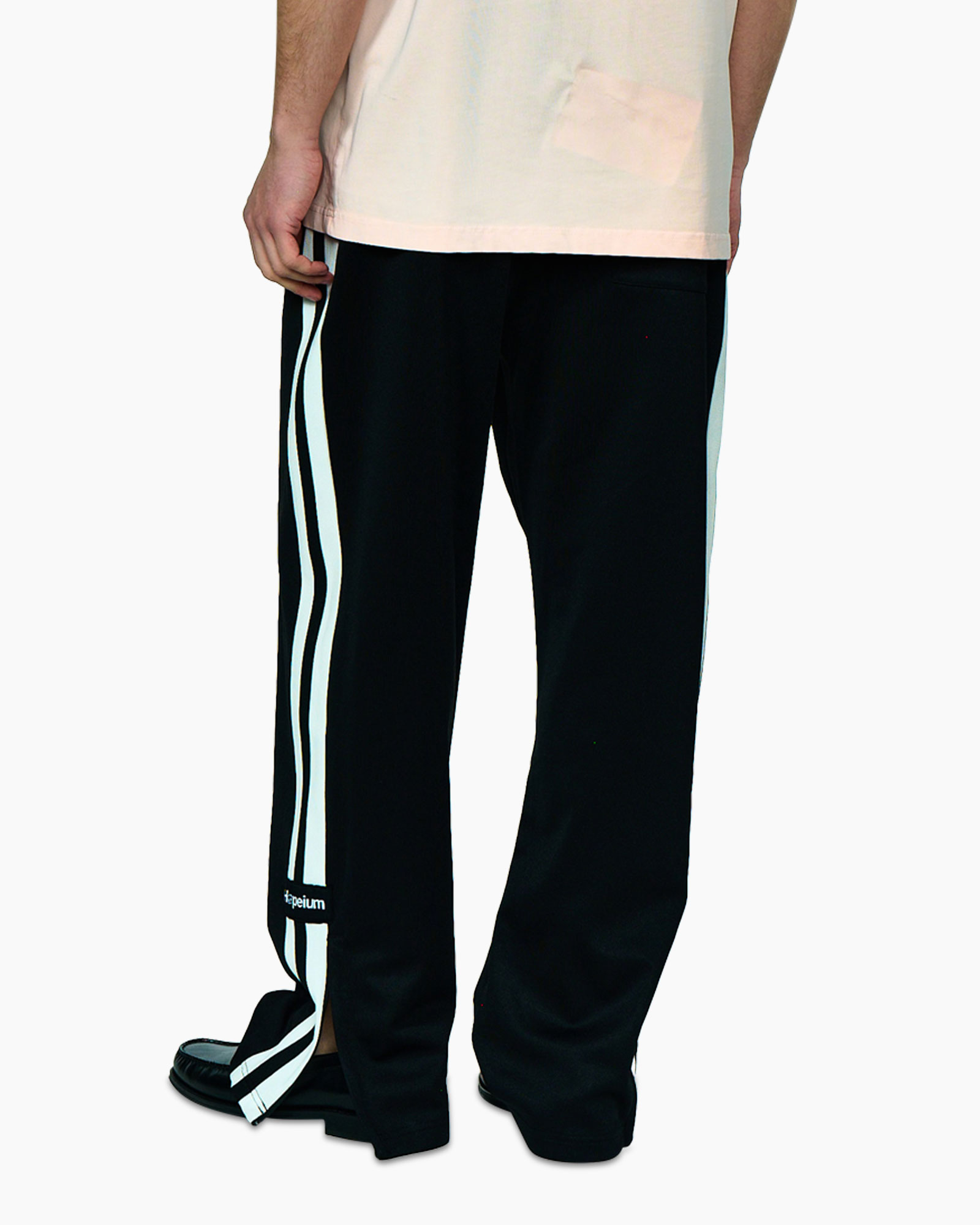 broek, broeken, trainingsbroek, zijstreep, zwart