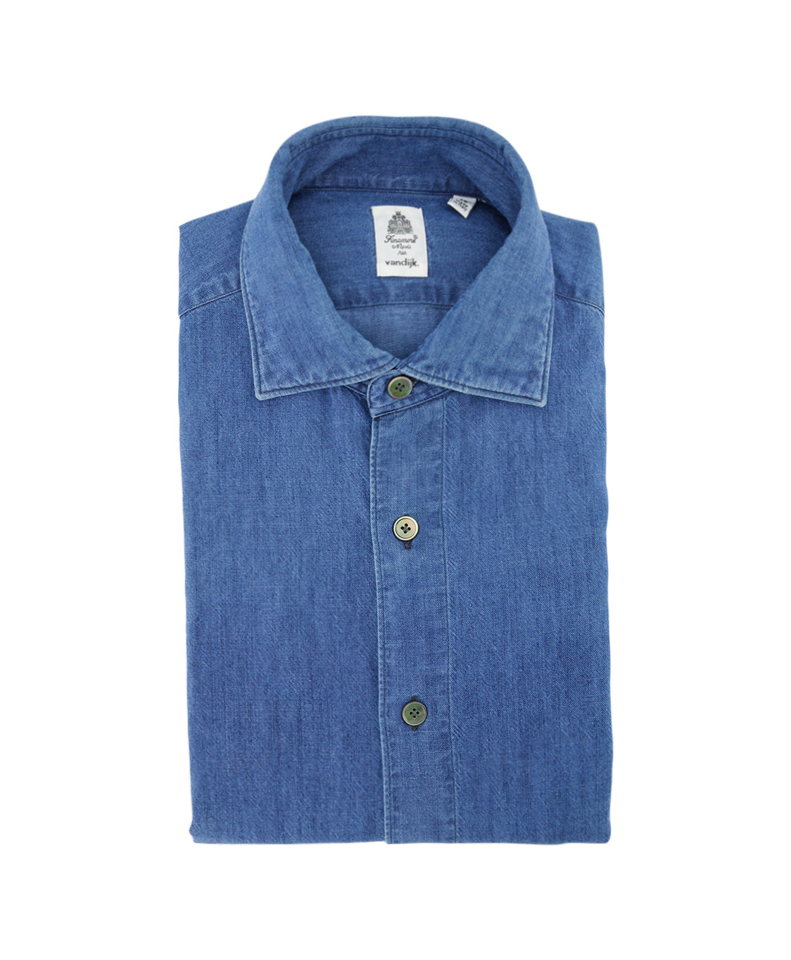 Finamore 1925 Overhemd 043985-c0156-01  Blauw