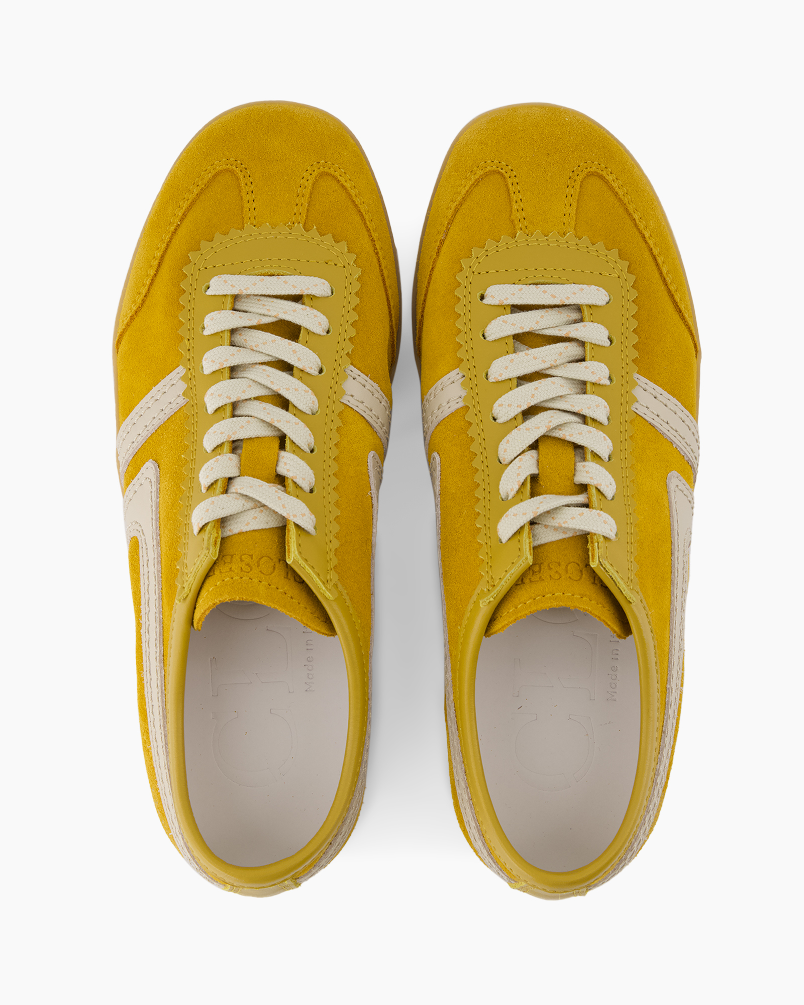 sneakers, shoes, yellow, lacing, suede