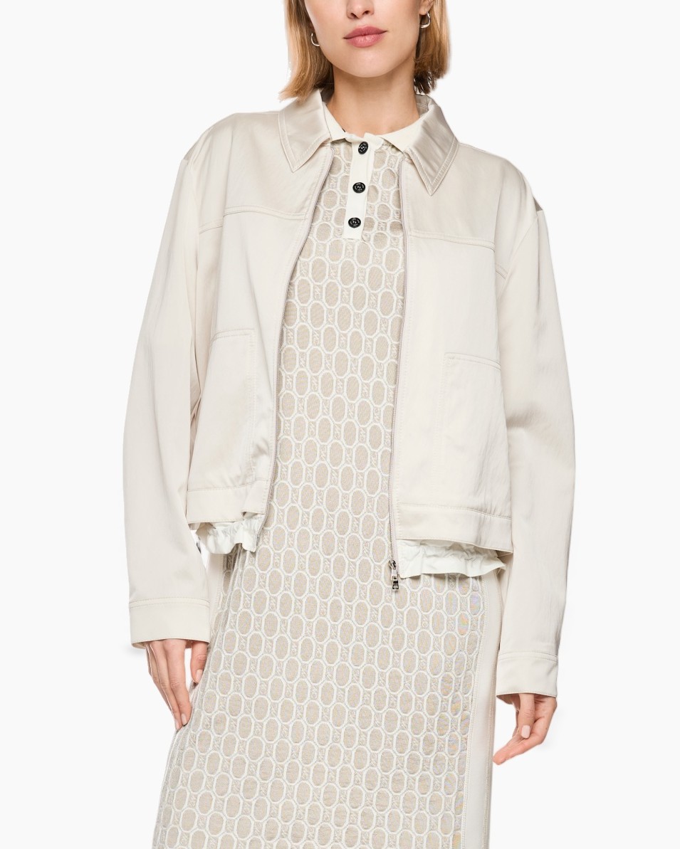 jassen, jas, buitenlaag, beige, rits