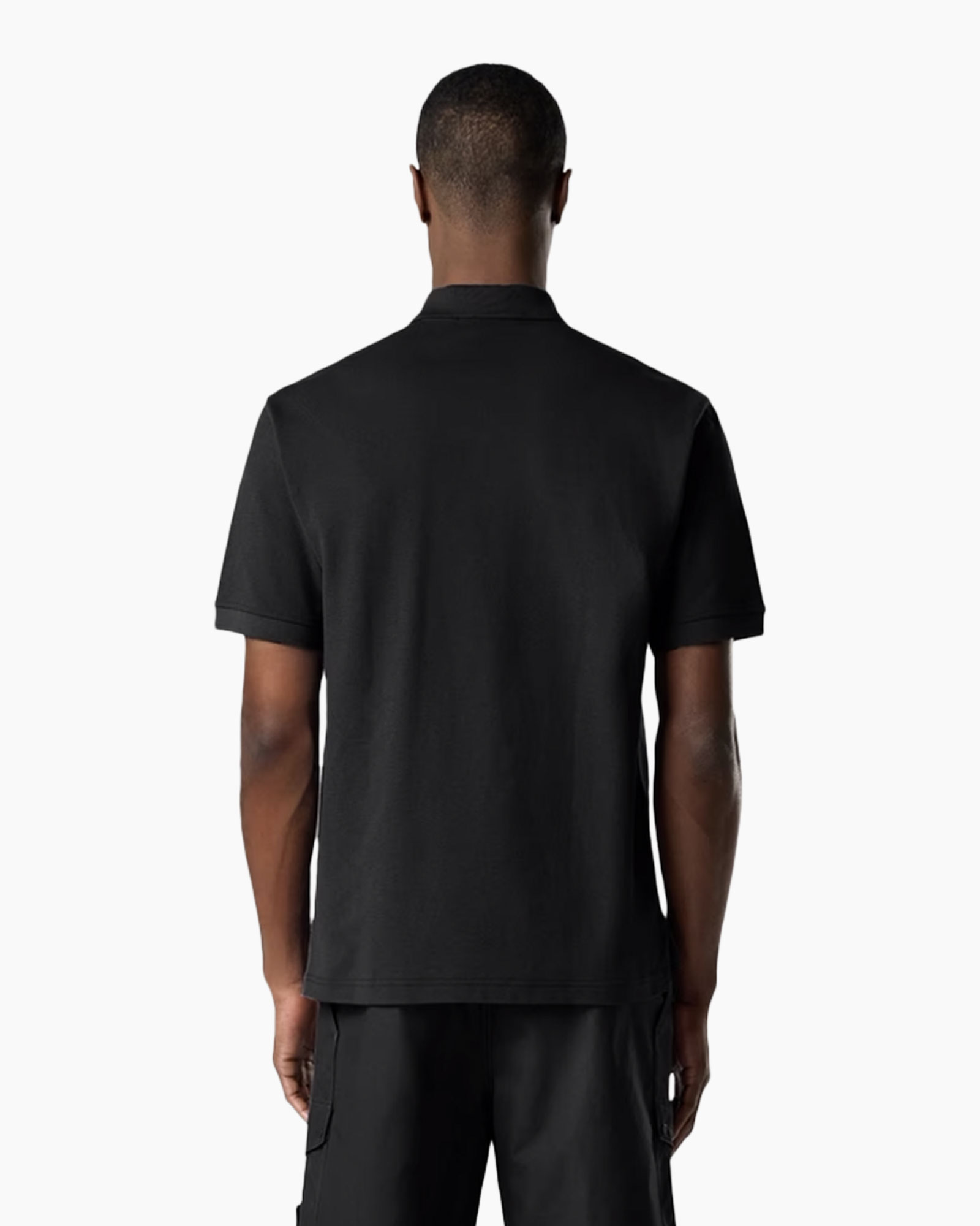 poloshirt, zwart, korte mouw, kraag, slim-fit