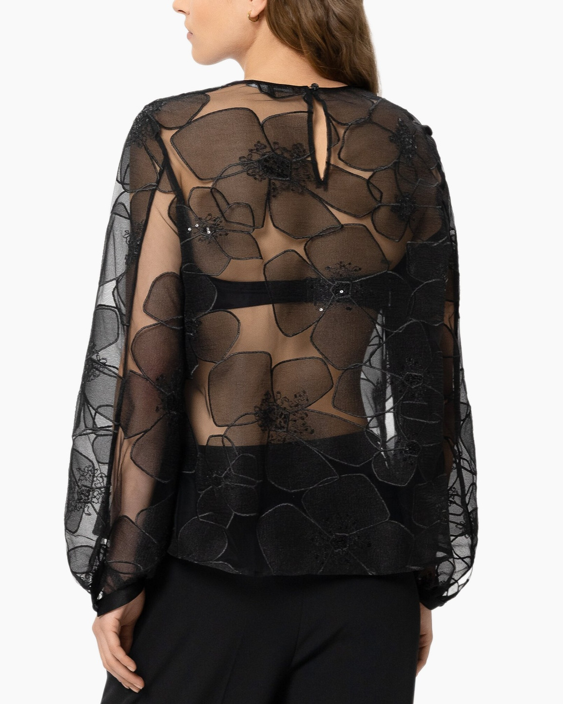 Blouse 238637/3804-0 Zwart dessin