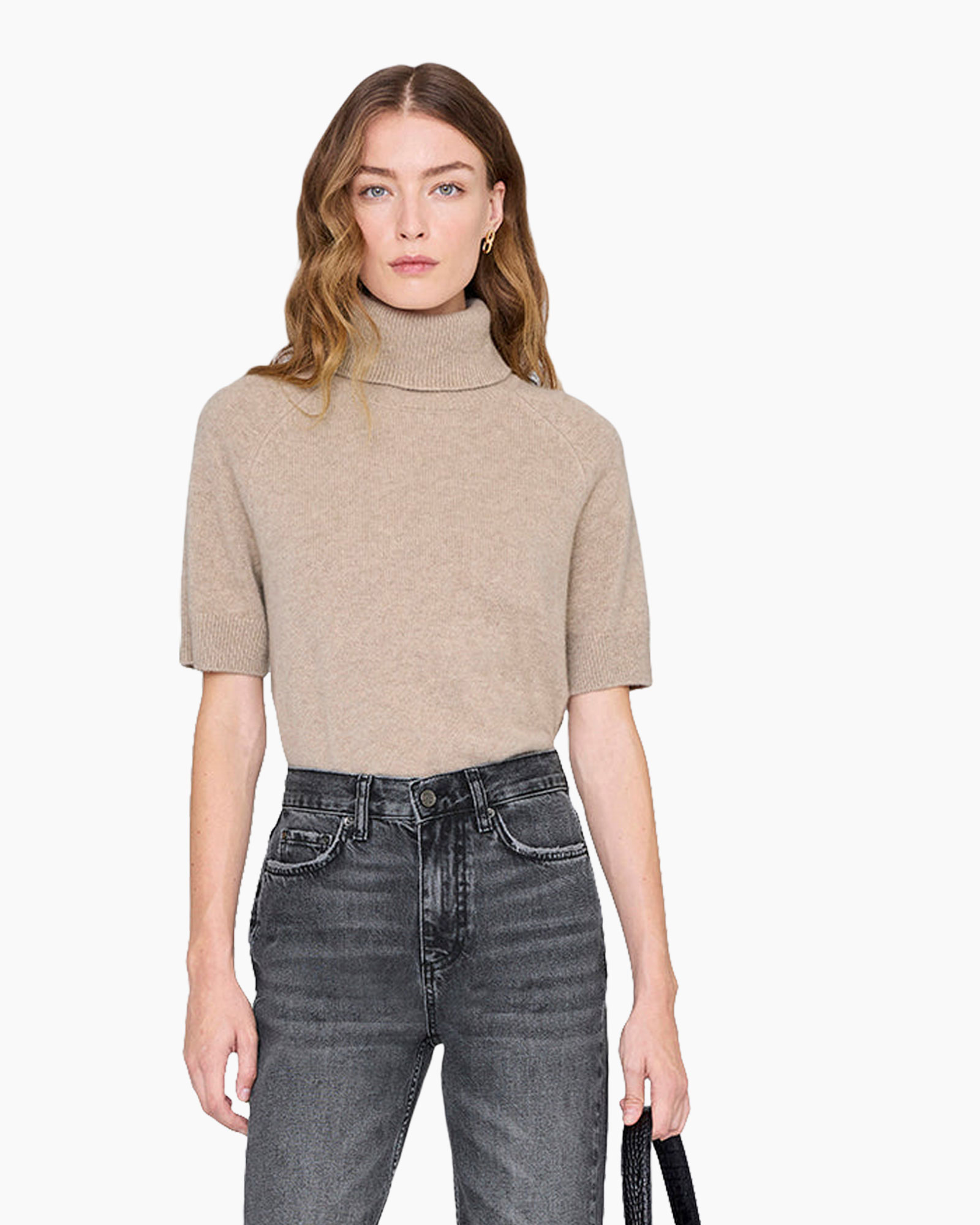 Gebreide Trui Jackson Turtleneck Taupe