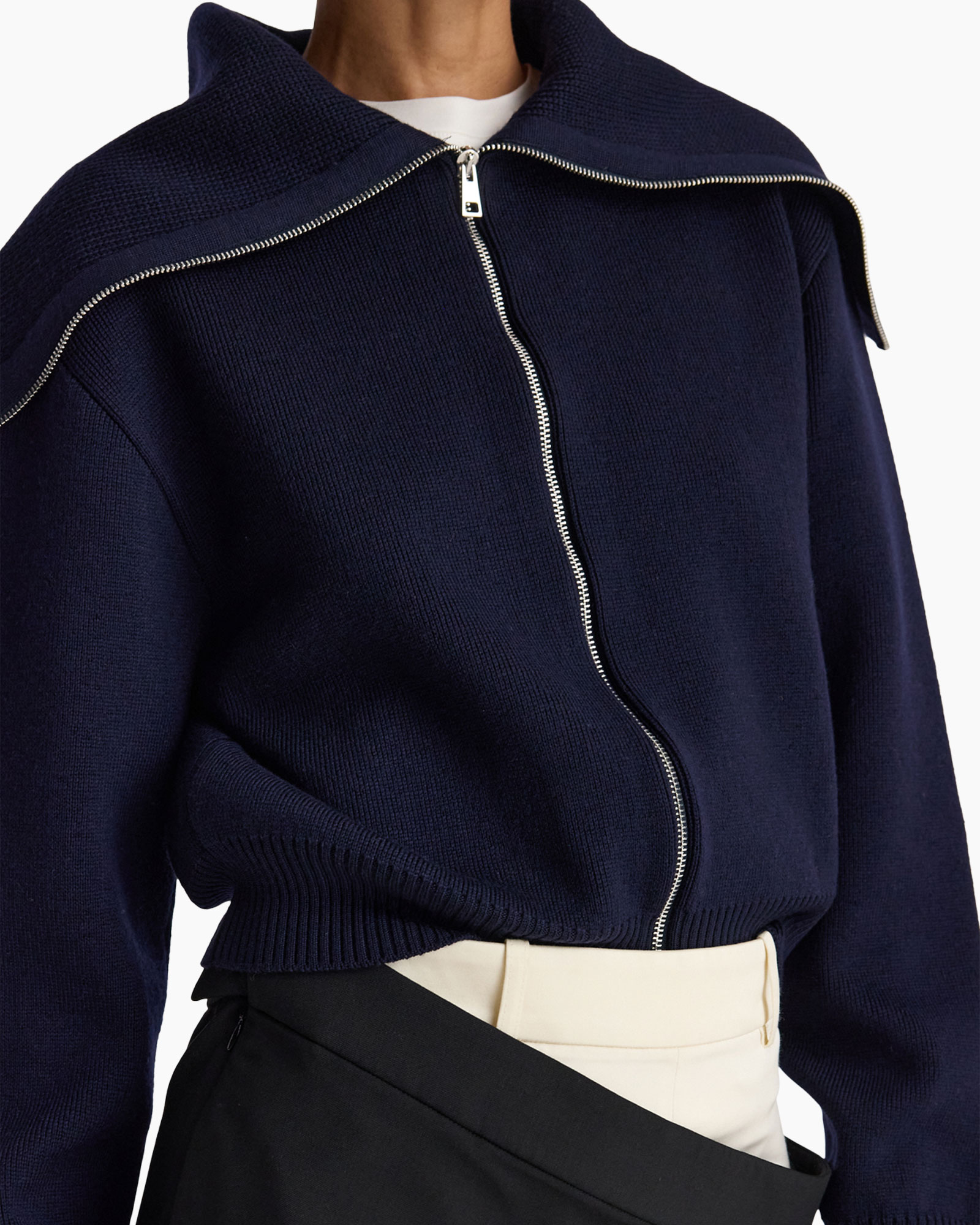rits, zweverige cardigan, breiester, kraag, voorraad rits