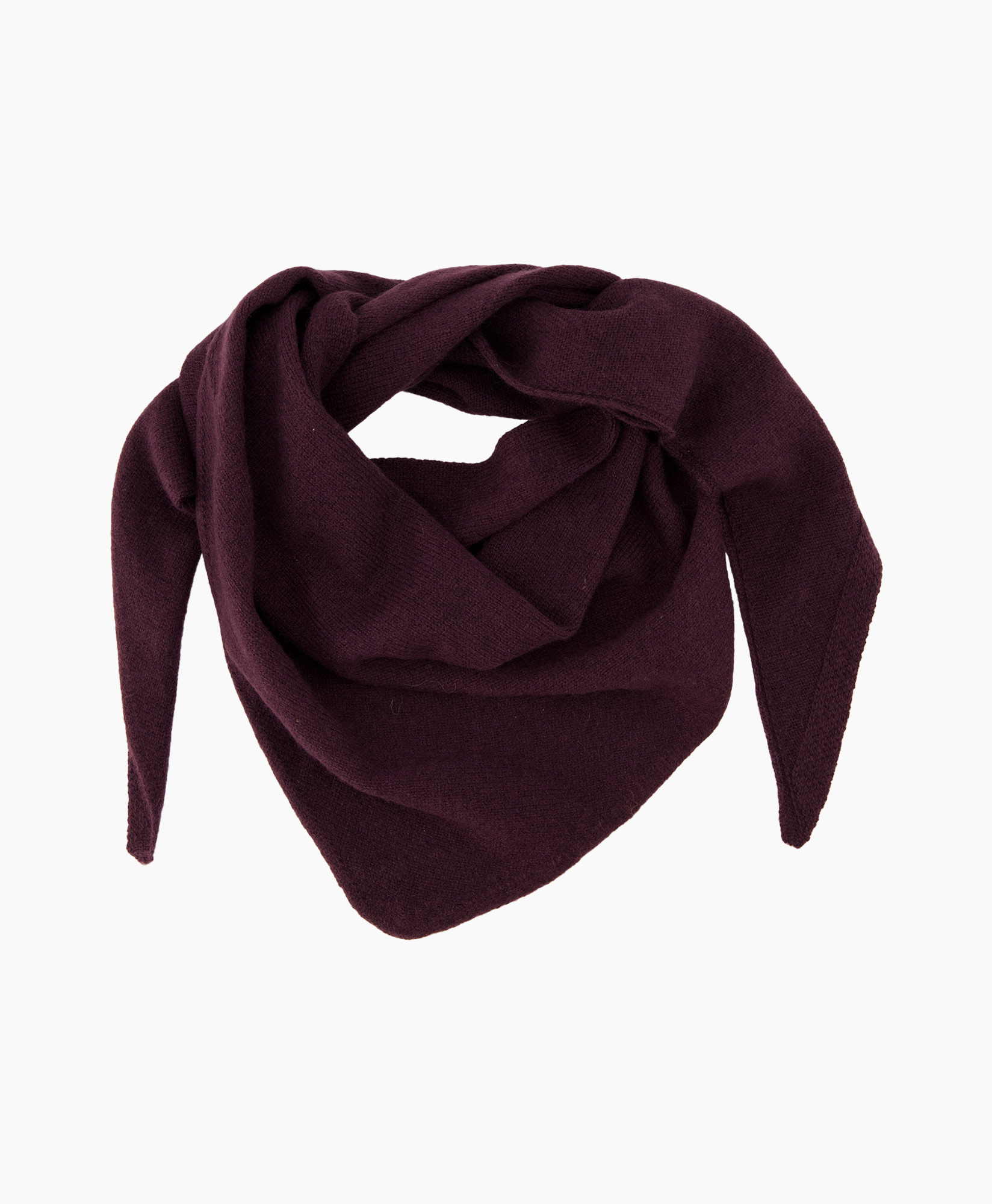 Sjaal Cashmere Triangle Aubergine