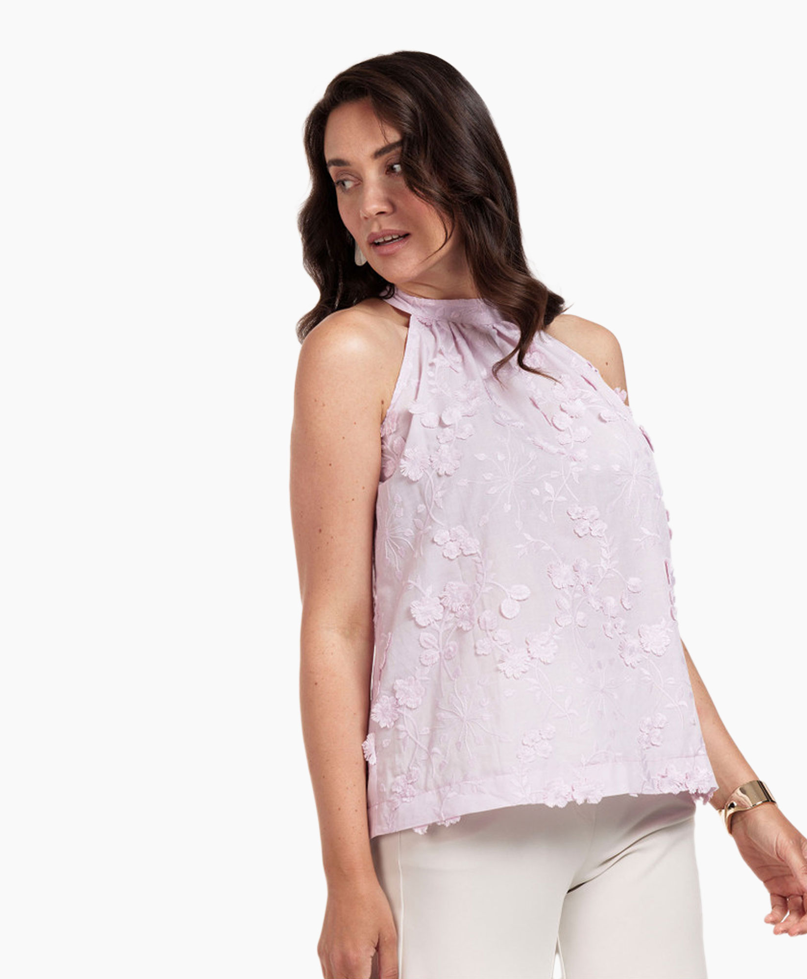 トップス Sara ZARA - ZARA セミシースルー ニット トップス Lサイズ ピンク色の通販