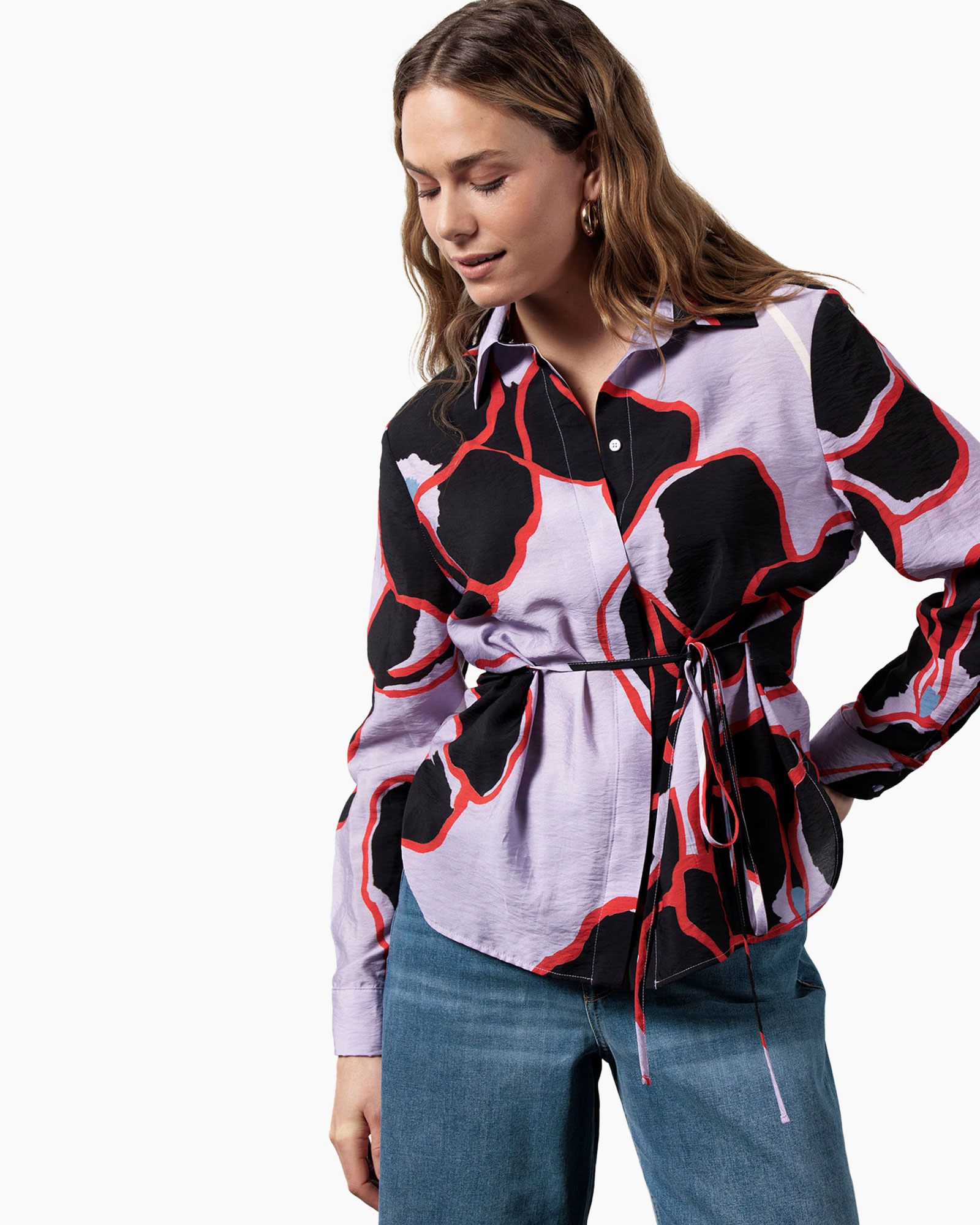 Blouse Jean Flower Blouse COMBO L