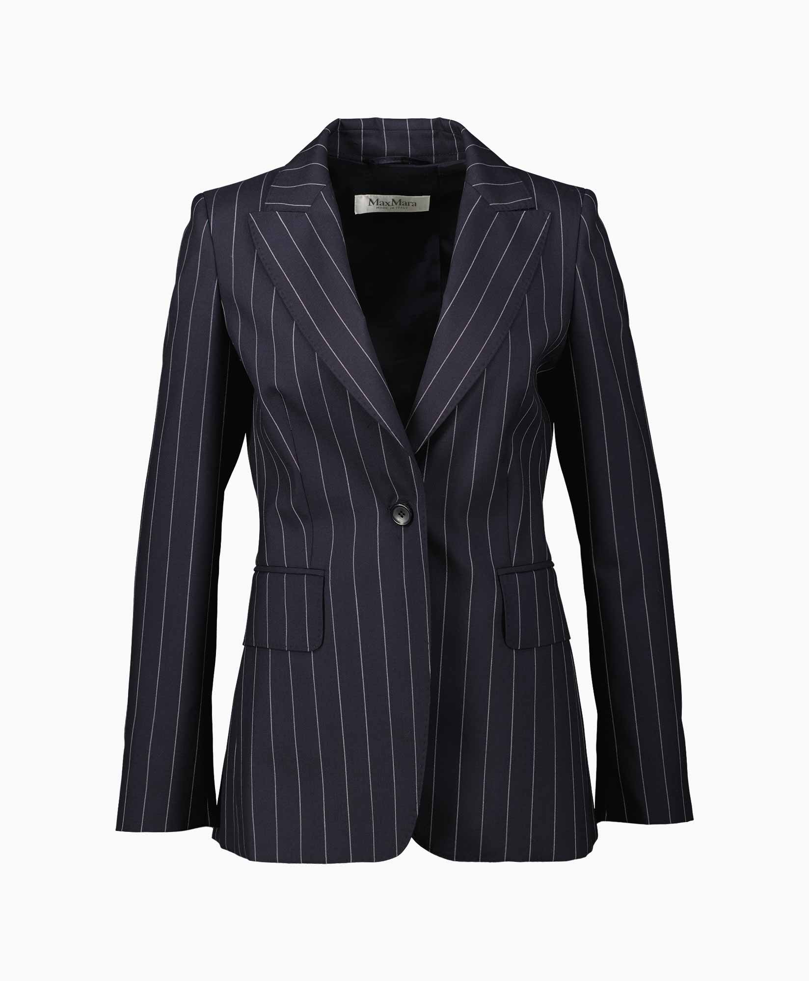 Maxmara Blazer Galosce Blauw dessin