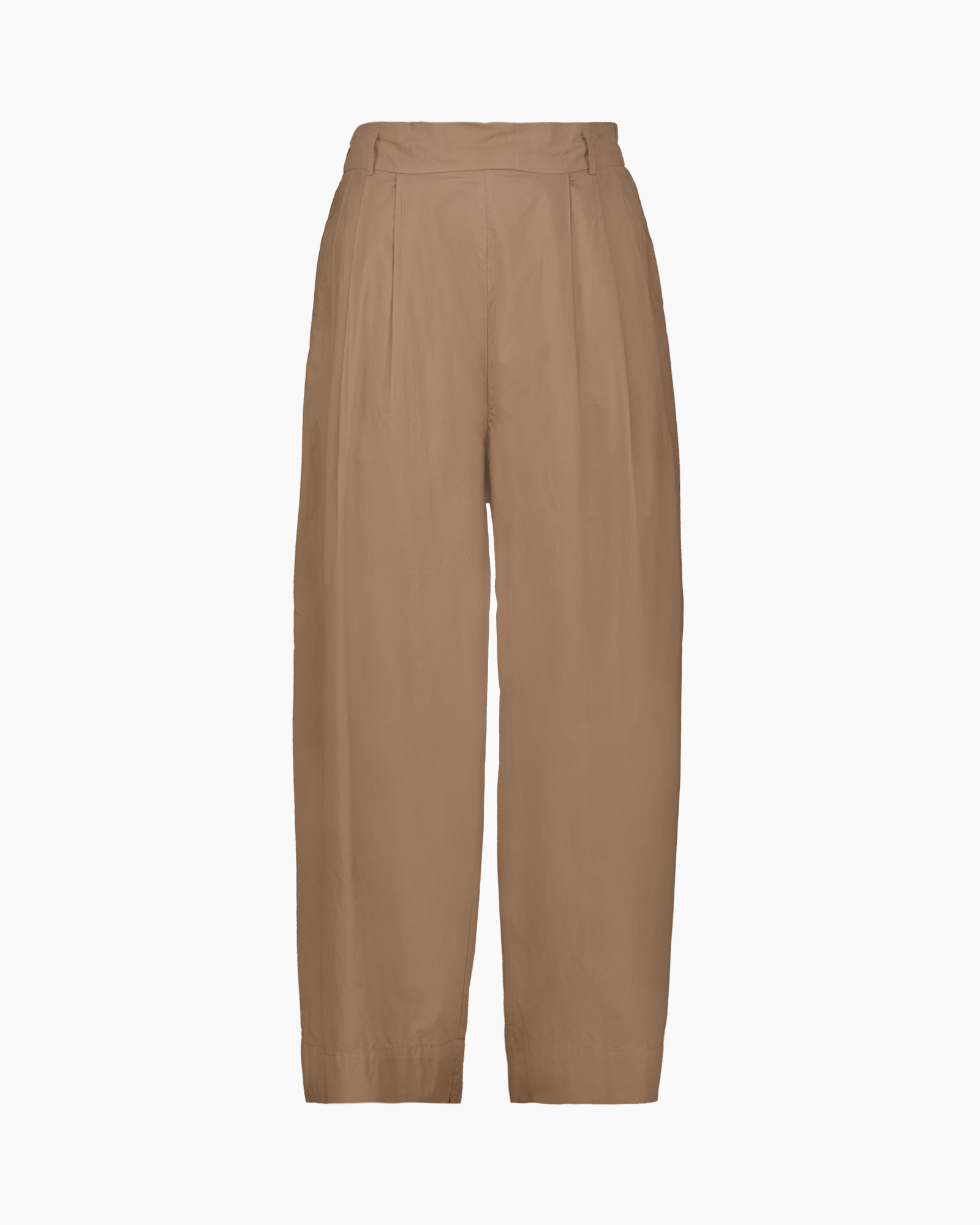broek, broezer, beige, wijdedelig, elastische- taille