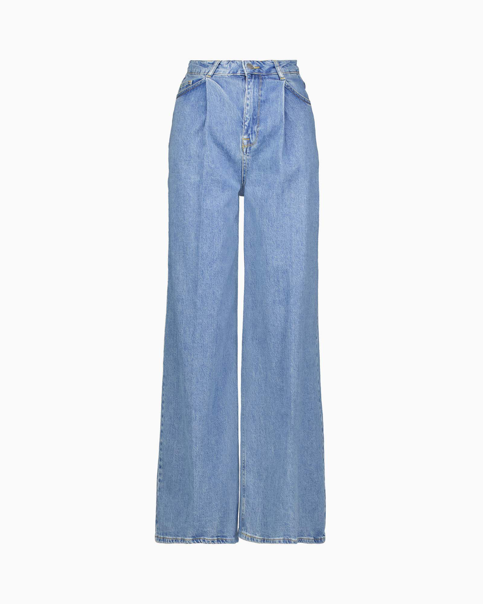 Jeans Ellin-gry Hw Extra Wide Jeans Licht Blauw