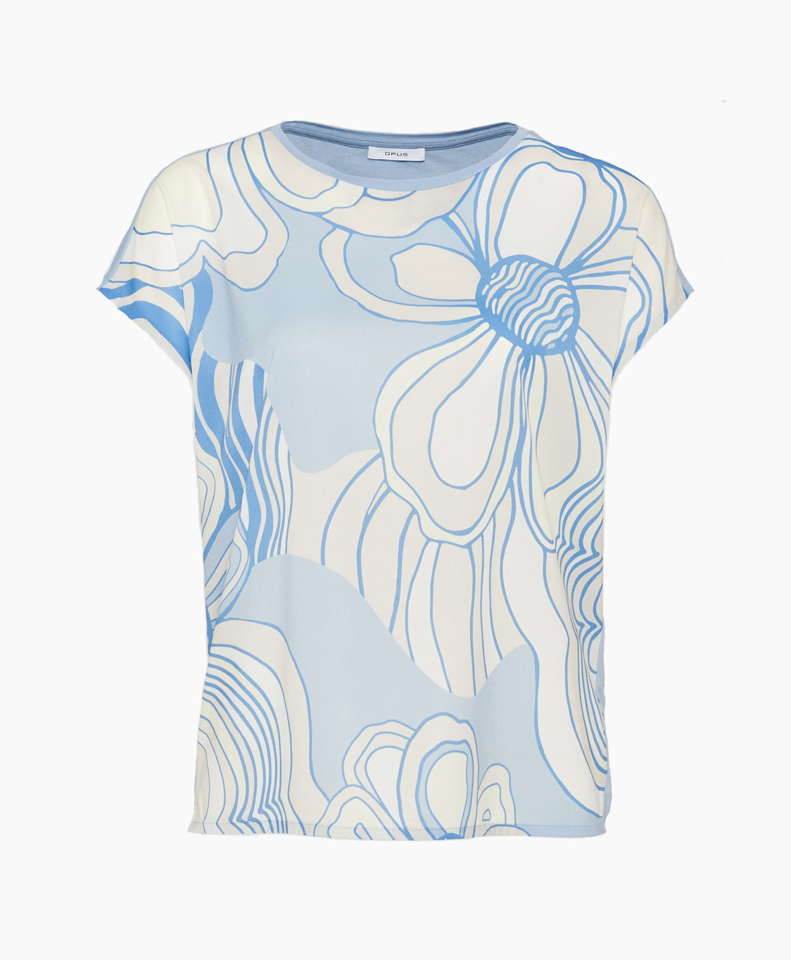Opus Top Saspa Print Blauw