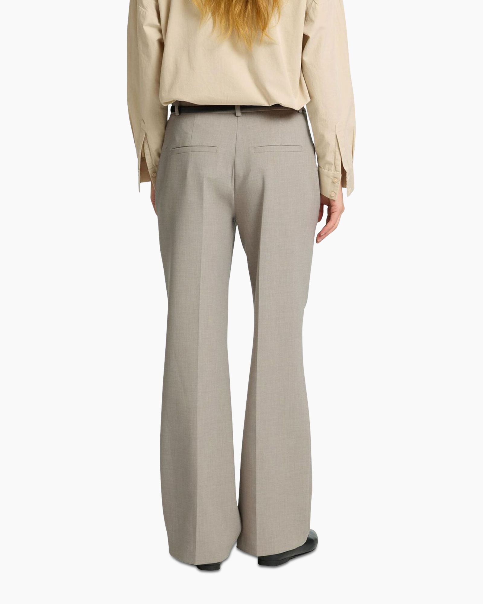 Broek Rita Mw Wide Pant Mel Noos Taupe