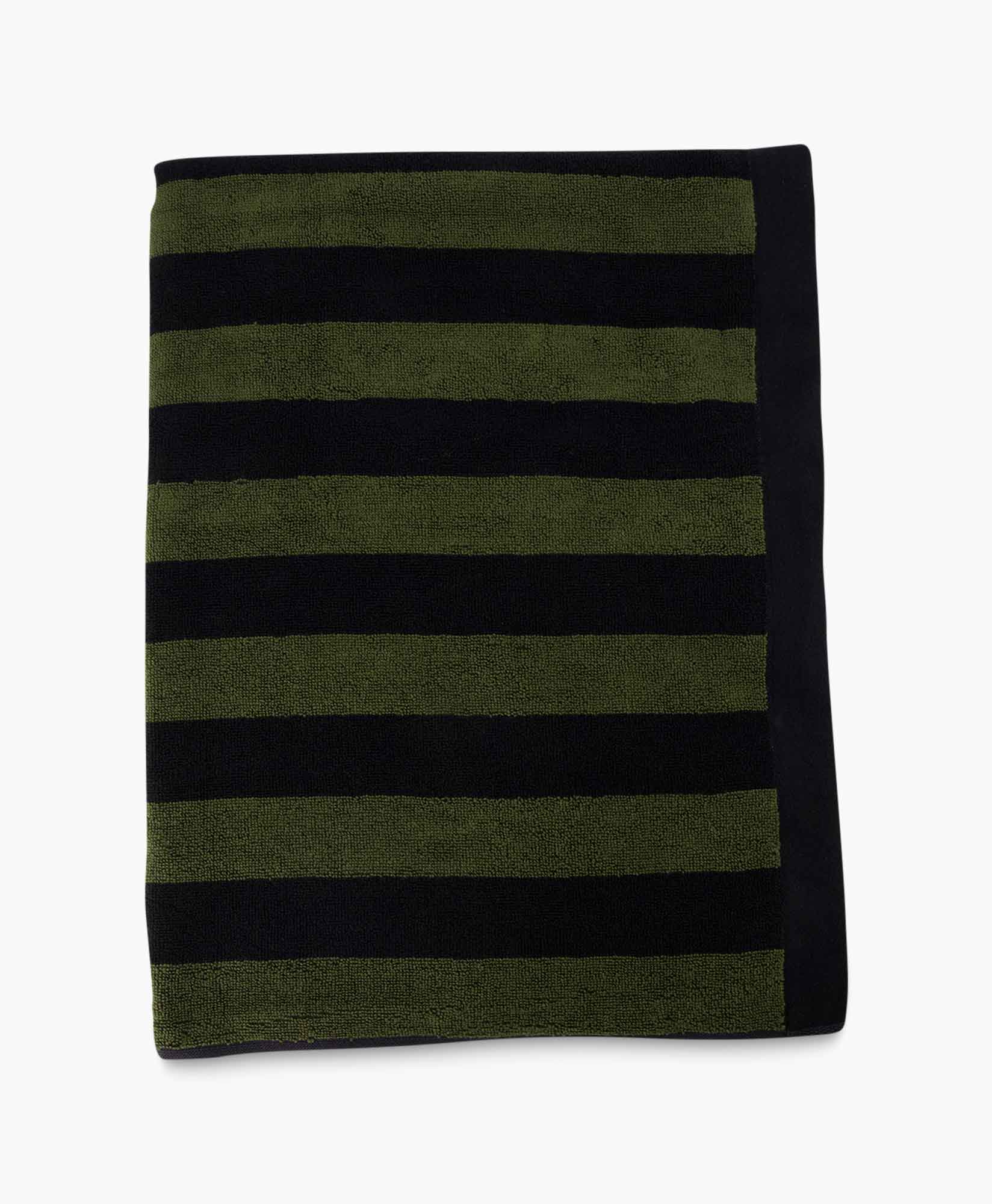 Oas Diversen Green Stripe Towel Groen