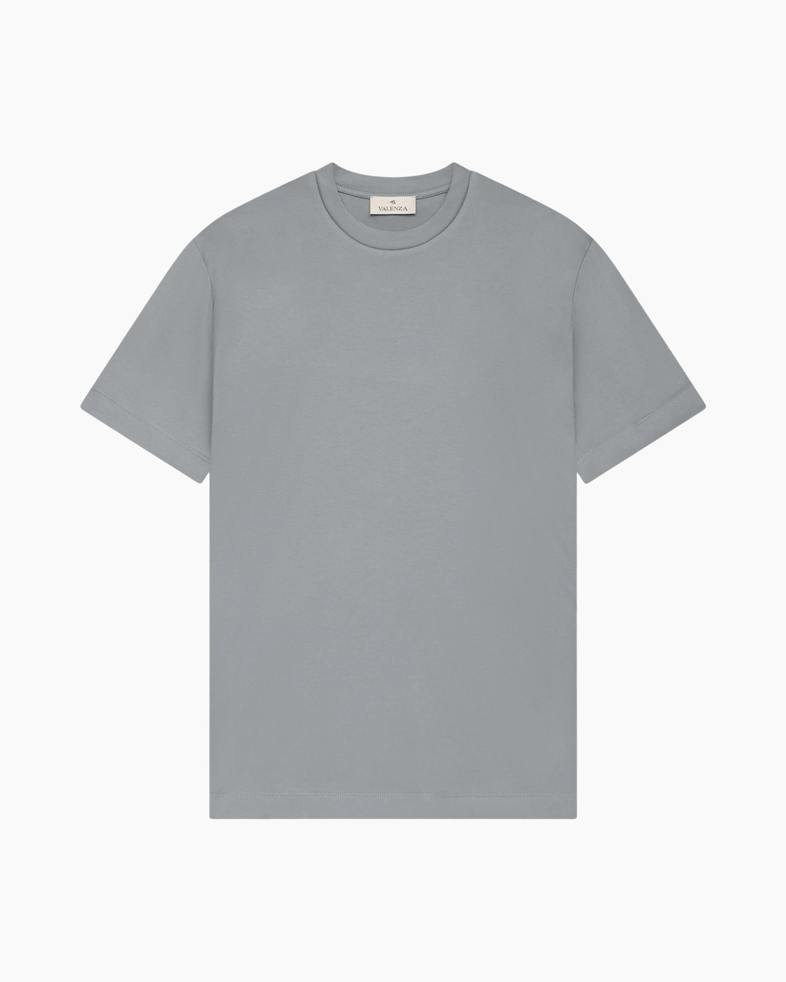 t-shirt, eenvoudig, korte mouw, rond hals, grijs