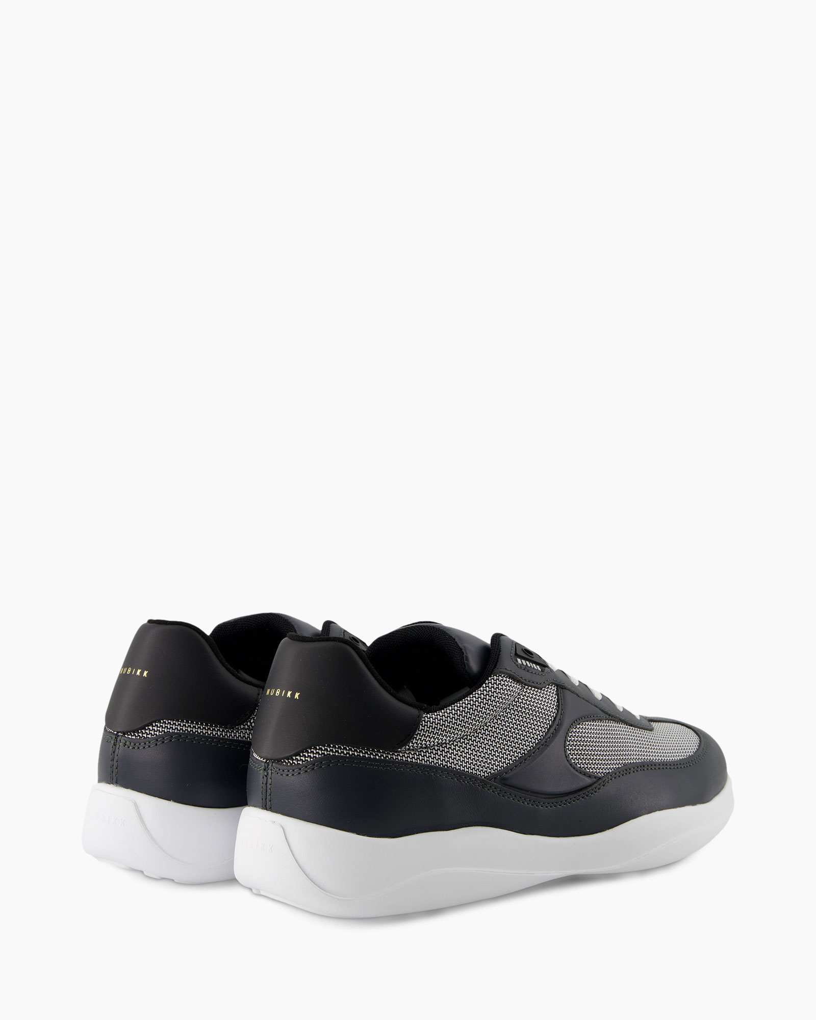 sneakers, skoen, mesh, zwart, witte zool