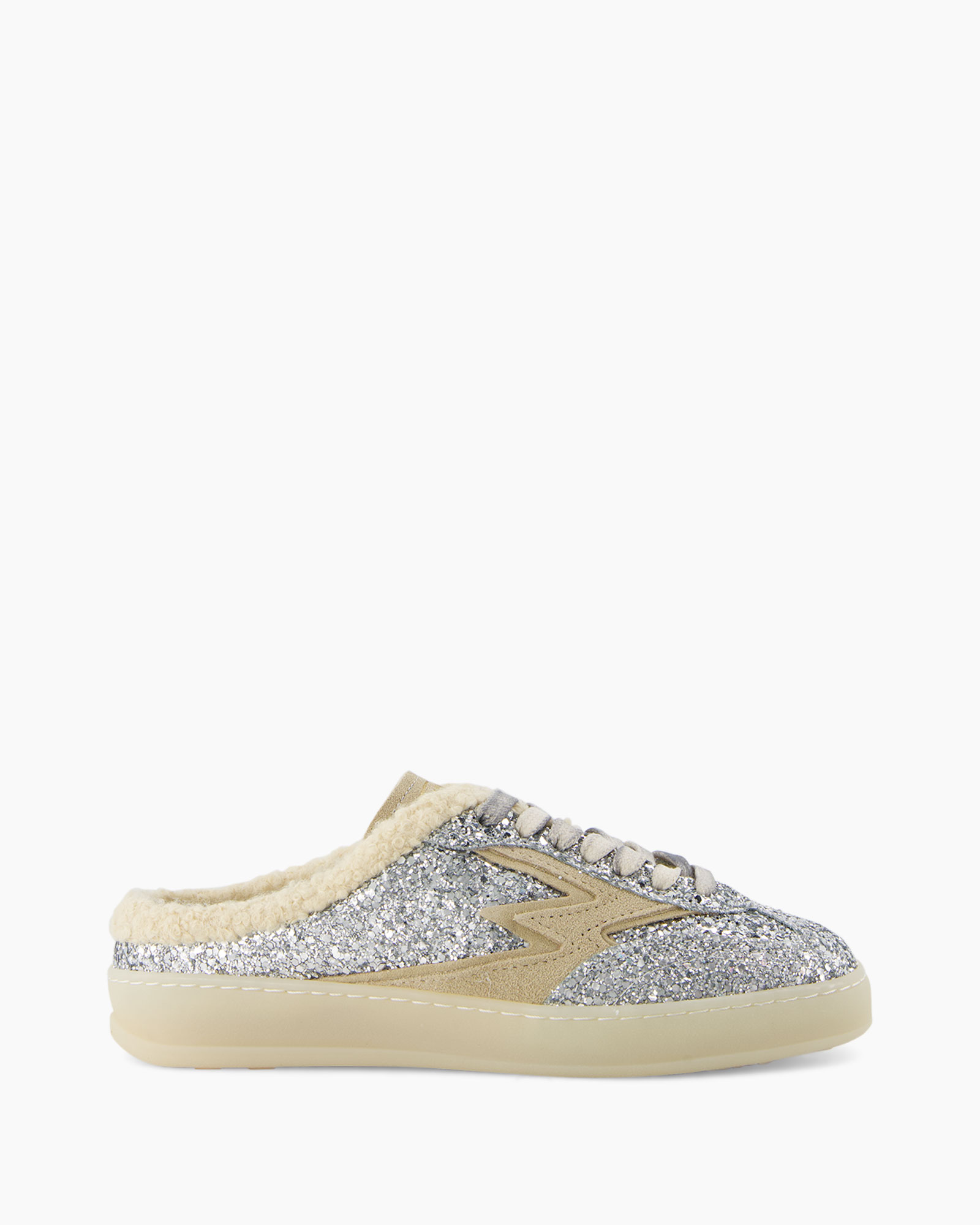 Moaconcept Sneaker Mule Glitter Silver Zilver